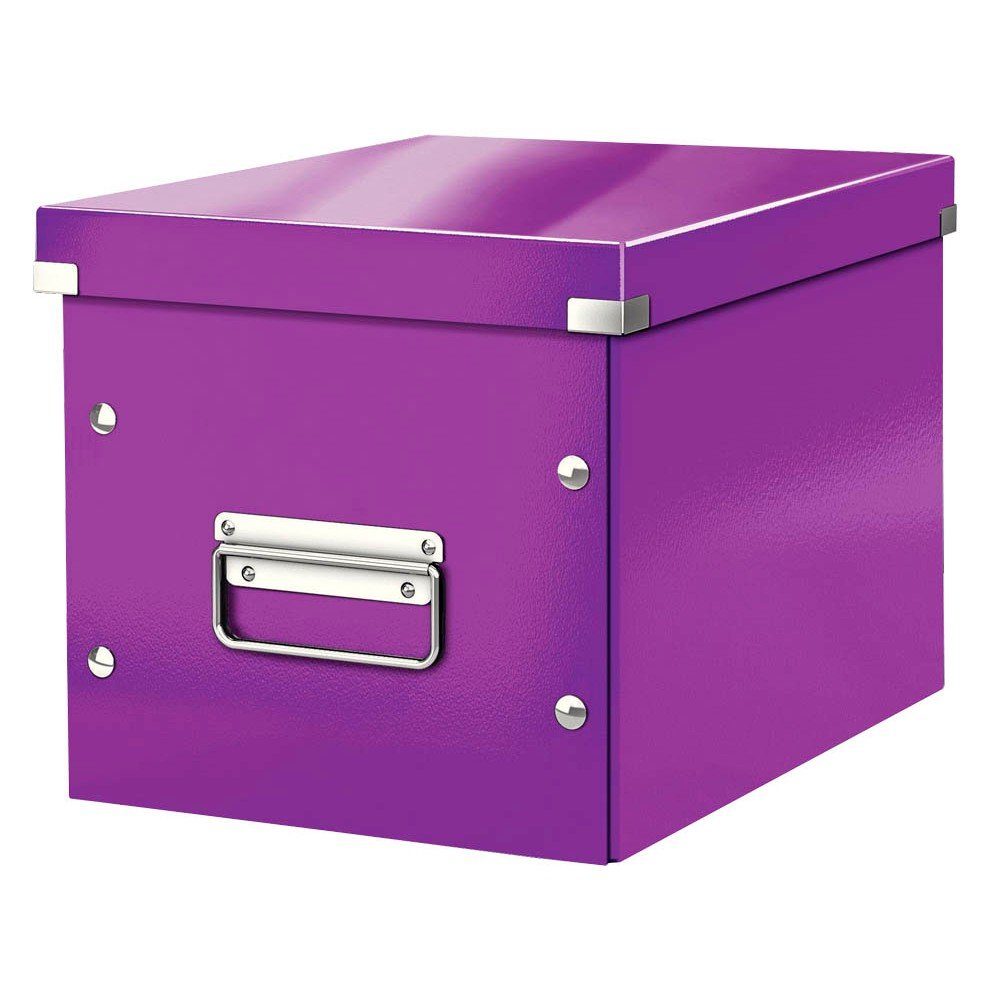 Aufbewahrungsbox 1 Aufbewahrungsbox CLICK & STORE WOW CUBE mittel violett