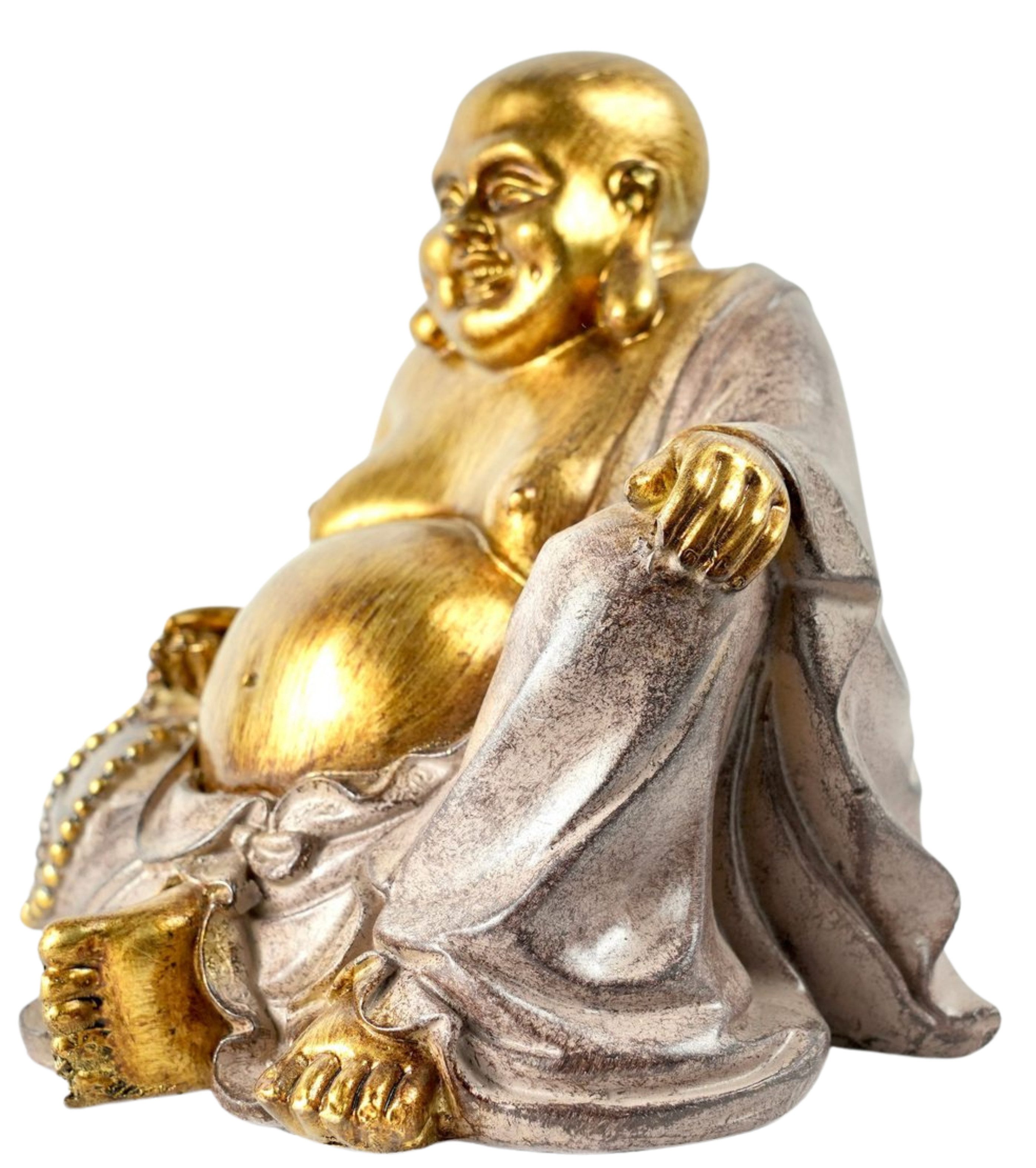 MF Dekoobjekt Lachender dicker Buddha Handbemalte Skulptur für Ruhe und Kra günstig online kaufen