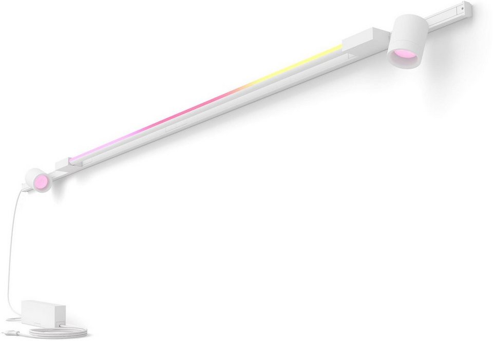 Philips Hue LED Wandleuchte Gradient Tube, Dimmer, LED fest integriert,  Farbwechsler, Schienensystem, Einfach zu installierendes Schienensystem in  minimalistischem Design