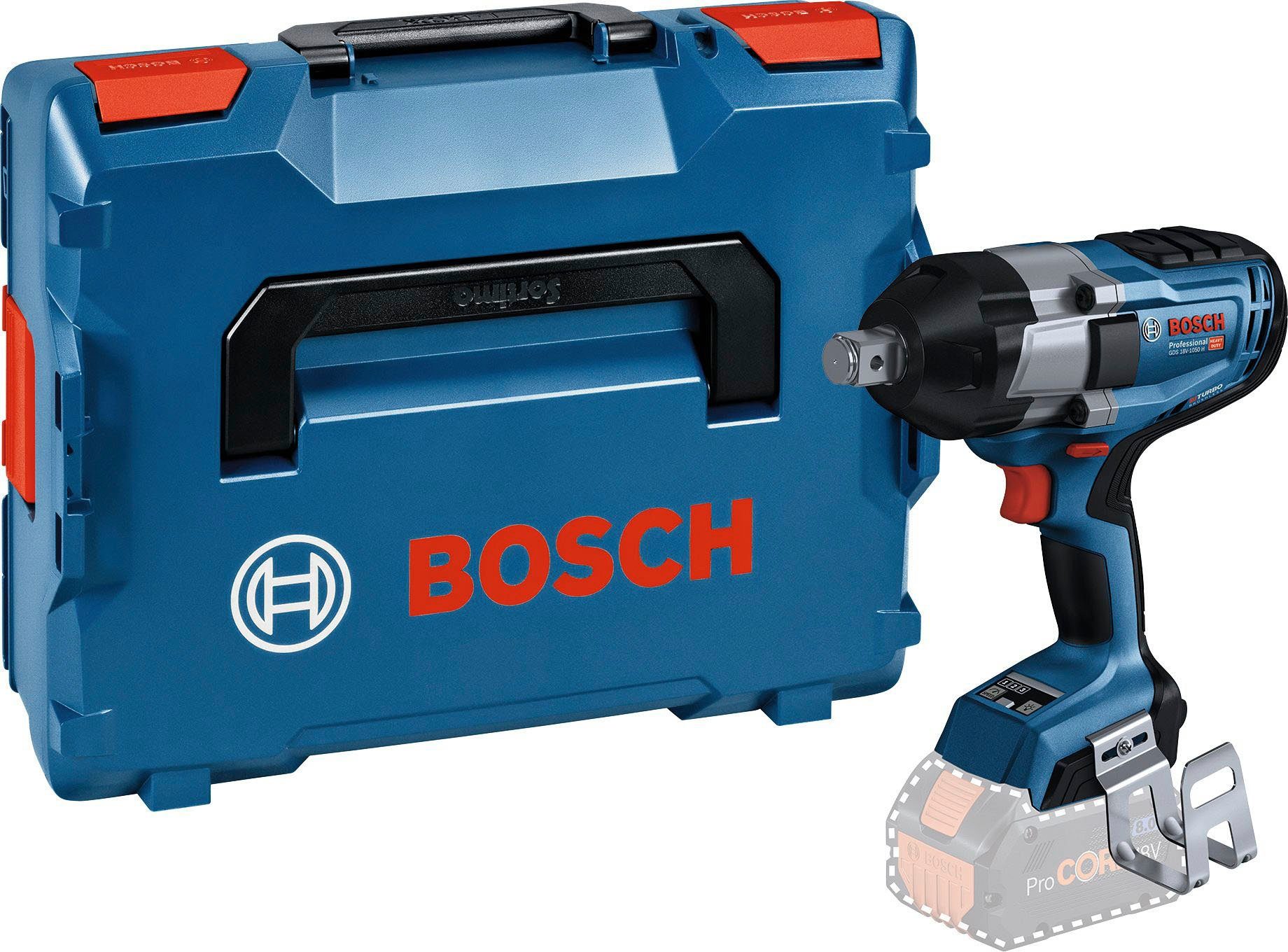 Bosch Professional Akku-Drehschlagschrauber GDS 18V-1050 H L-B, 1050 Nm, (Set), ohne Akku, ohne Ladegerät