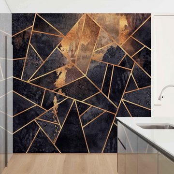 Bilderdepot24 Vliestapete Abstrakt Onyx Gold Muster Geometrisch Tapete Wanddeko Modern Kunst, Glatt, Matt, (Inklusive Gratis-Kleister oder selbstklebend), Wohnzimmer Schlafzimmer Küche Flur Fototapete Motivtapete Wandtapete