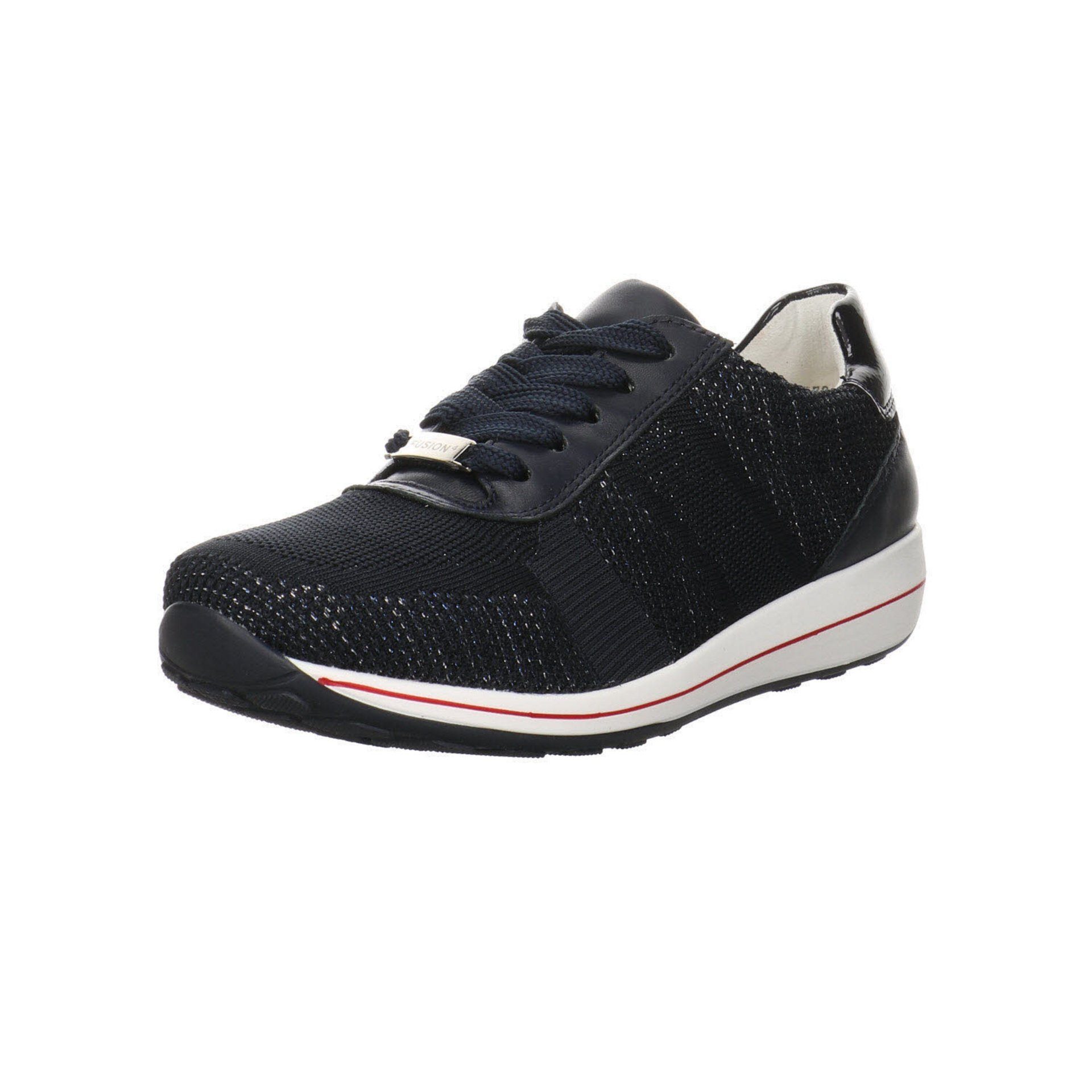 Ara Damen Sneaker Schuhe Schnürschuh Leder-/Textilkombination blau 038818