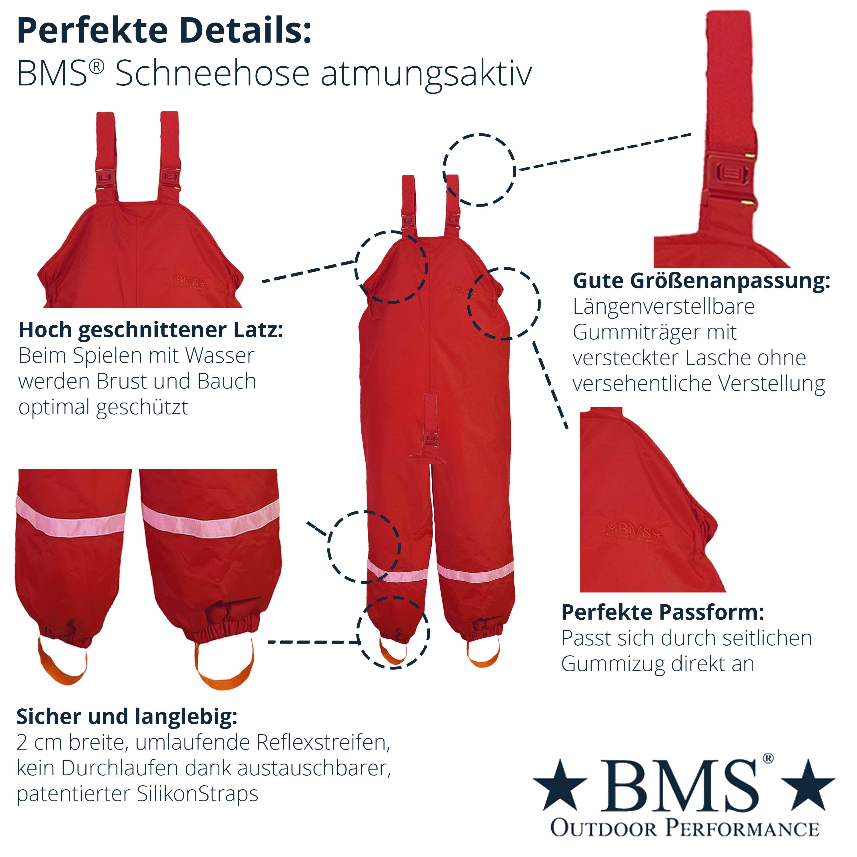 BMS Schneehose BMS Schneehose mit Latz 100% wasserdicht und atmungsaktiv
