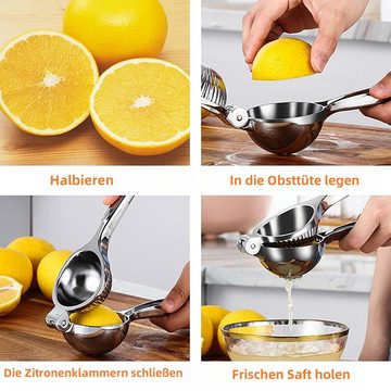PFCTART Obstpresse Zitronenpresse Handpresse Anti-Ätzmittel, RostfreierStahl, 7cm Durchmesser Lemon Squeezer