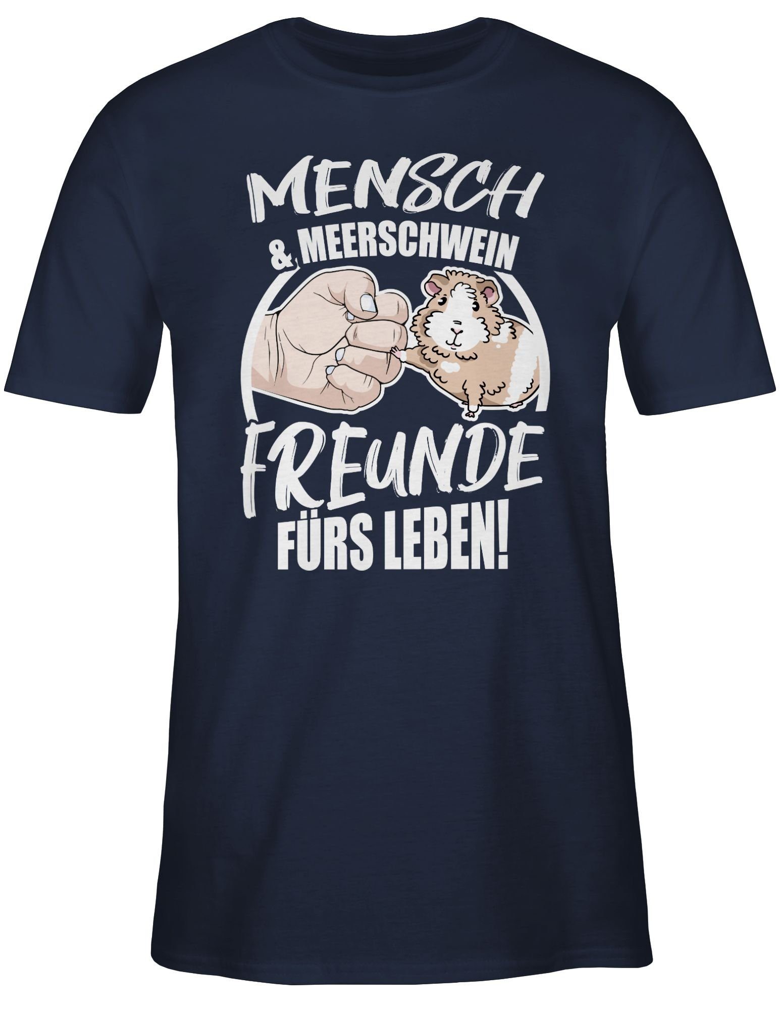 Meerschwein Mensch T-Shirt fürs Blau Shirtracer Freunde Navy 2 Tiere & Leben Zubehör