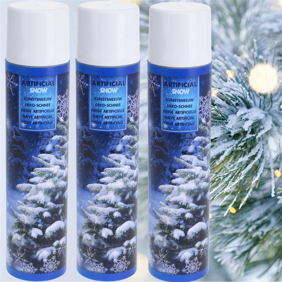 Kamelio Fensterdekoration 900ml Schneespray Weihnachtsbaum Schnee Spray  Kunstschnee