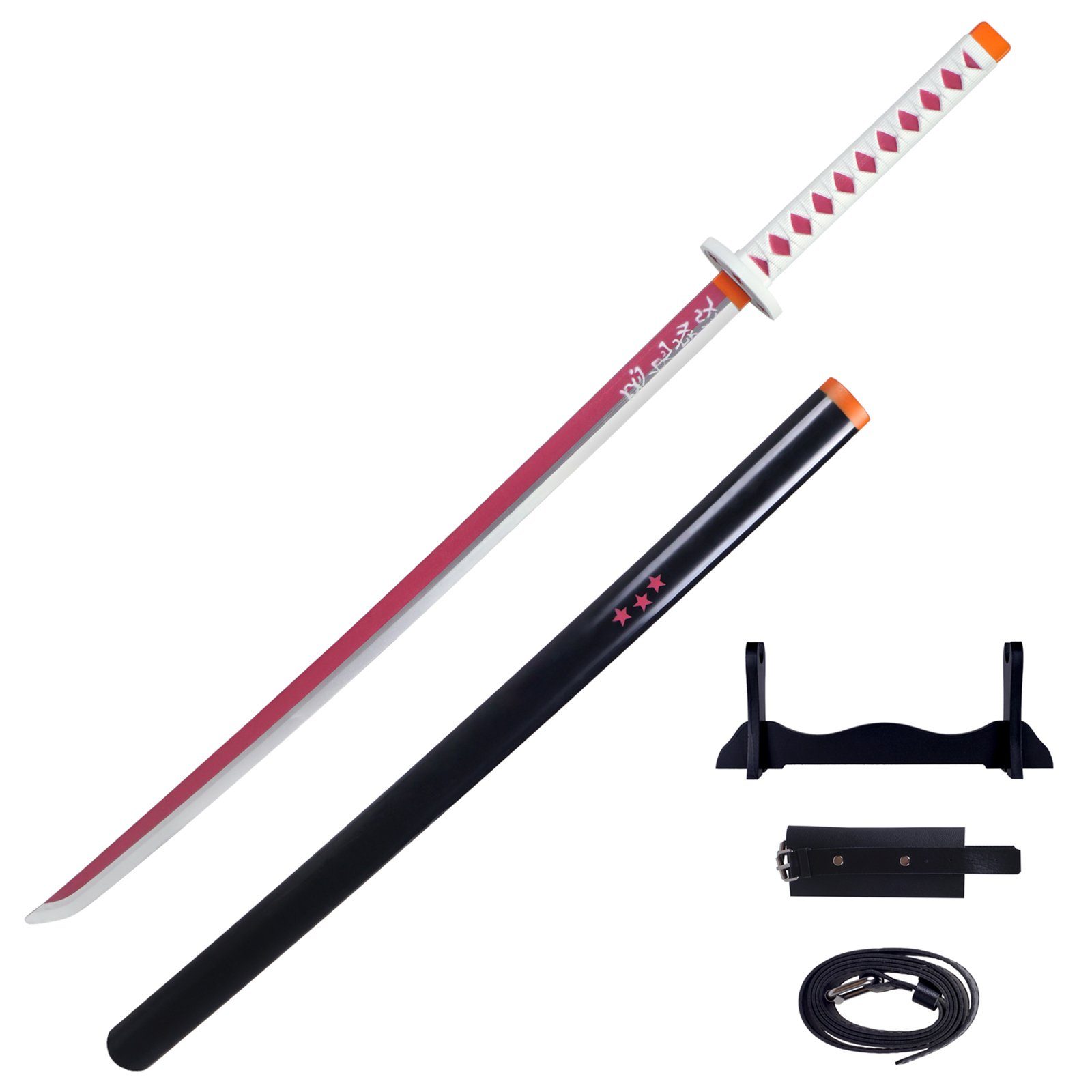 GalaxyCat Spielzeug-Schwert Demon Slayer Katana aus PU-Schaum, Kimetsu no Yaiba Nichirin Schwert, Nichirin Katana von Kanao Tsuyuri mit Schwertständer