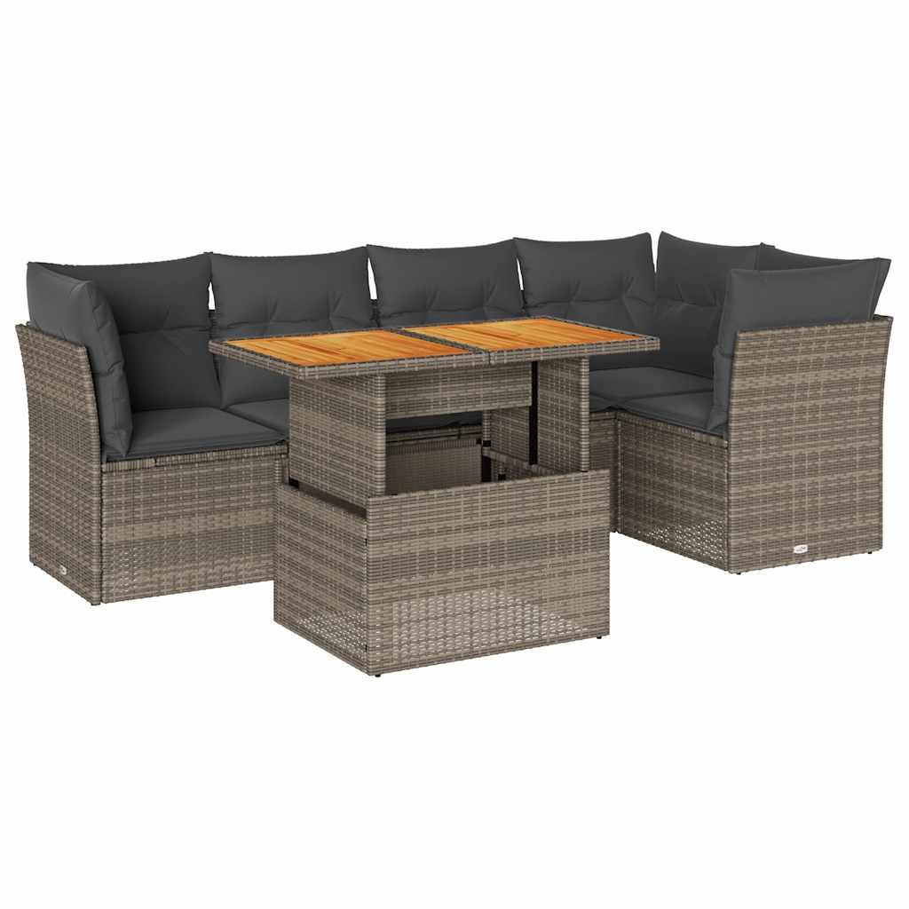 vidaXL Gartenlounge-Set 6-tlg. Garten-Sofagarnitur mit Kissen günstig online kaufen