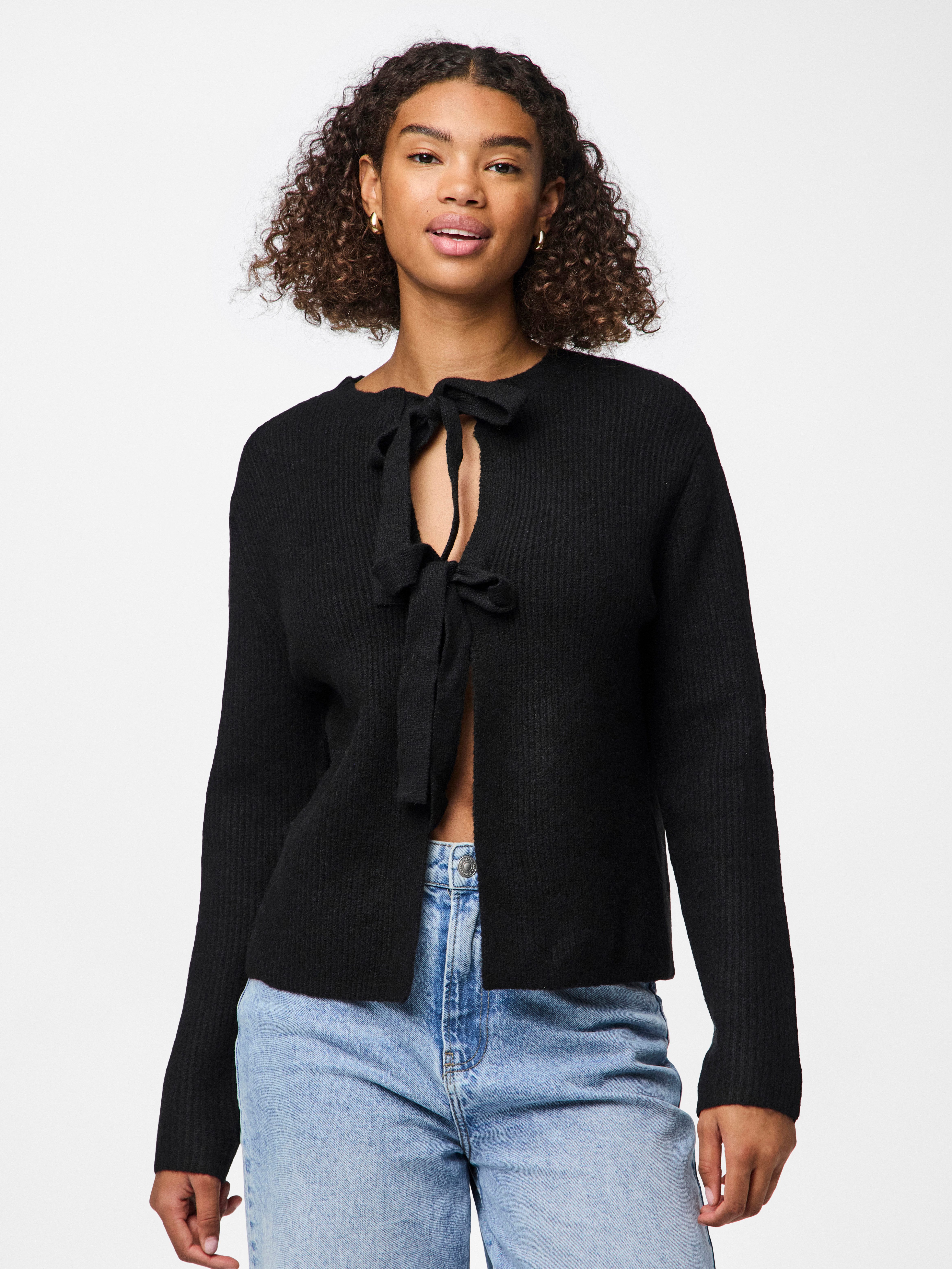 pieces Strickjacke PCSILLY LS REV TIE KNIT NOOS BC günstig online kaufen