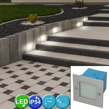 Kanlux LED Einbaustrahler, LED-Leuchtmittel fest verbaut, Neutralweiß, LED Wand Einbau Leuchte Außen Beleuchtung Tritt Stufen Treppen Lampe