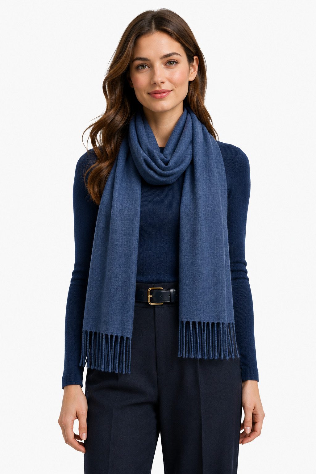 ITALY VIBES Pashmina - Fransenschal unifarben - weicher Kaschmirschal für Sie und Ihn, UNISEX für Sie & Ihn