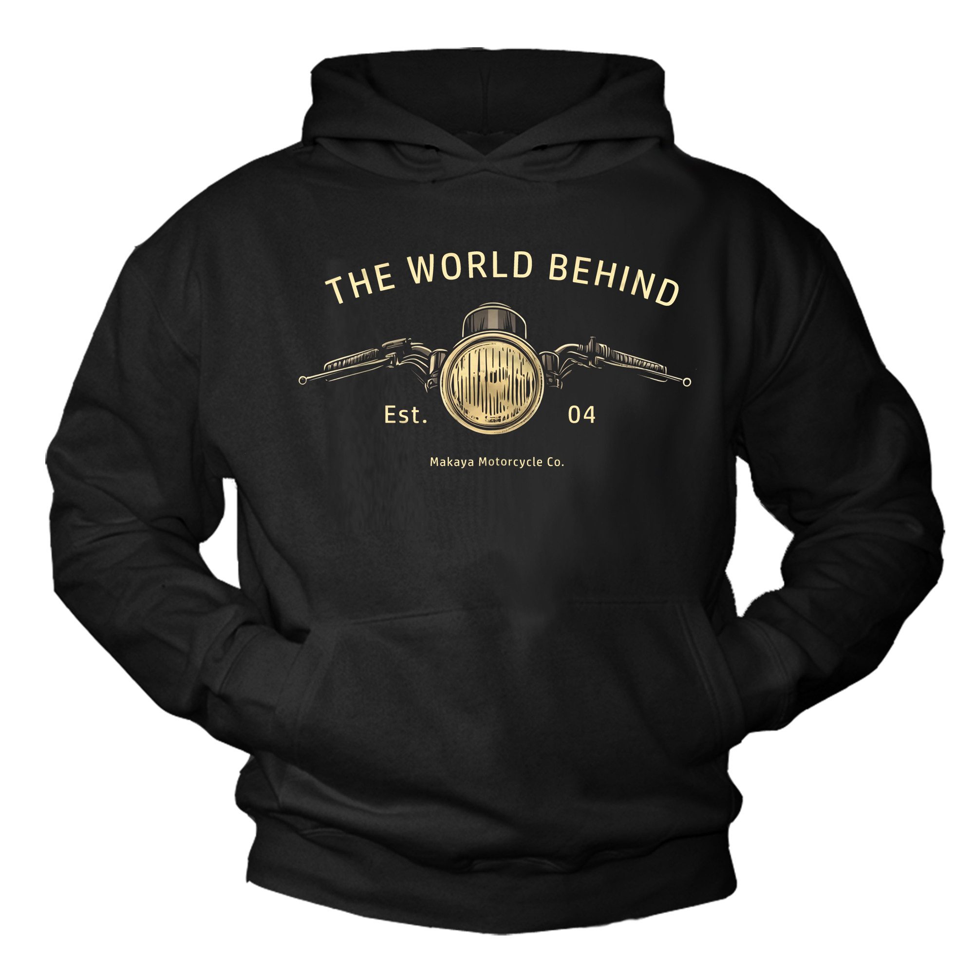MAKAYA Kapuzenpullover Motorrad Hoodie für Herren – Biker Пуловеры mit Spruch & Motiv (Schwarz, S, M, L, XL, XXL, XXXL, XXXXL) Baumwolle