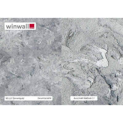 winwall Duschrückwand Duschrückwände ALU-Verbundplatte Dekor: Grober Putz, (1-tlg), Wandverkleidung aus Alu