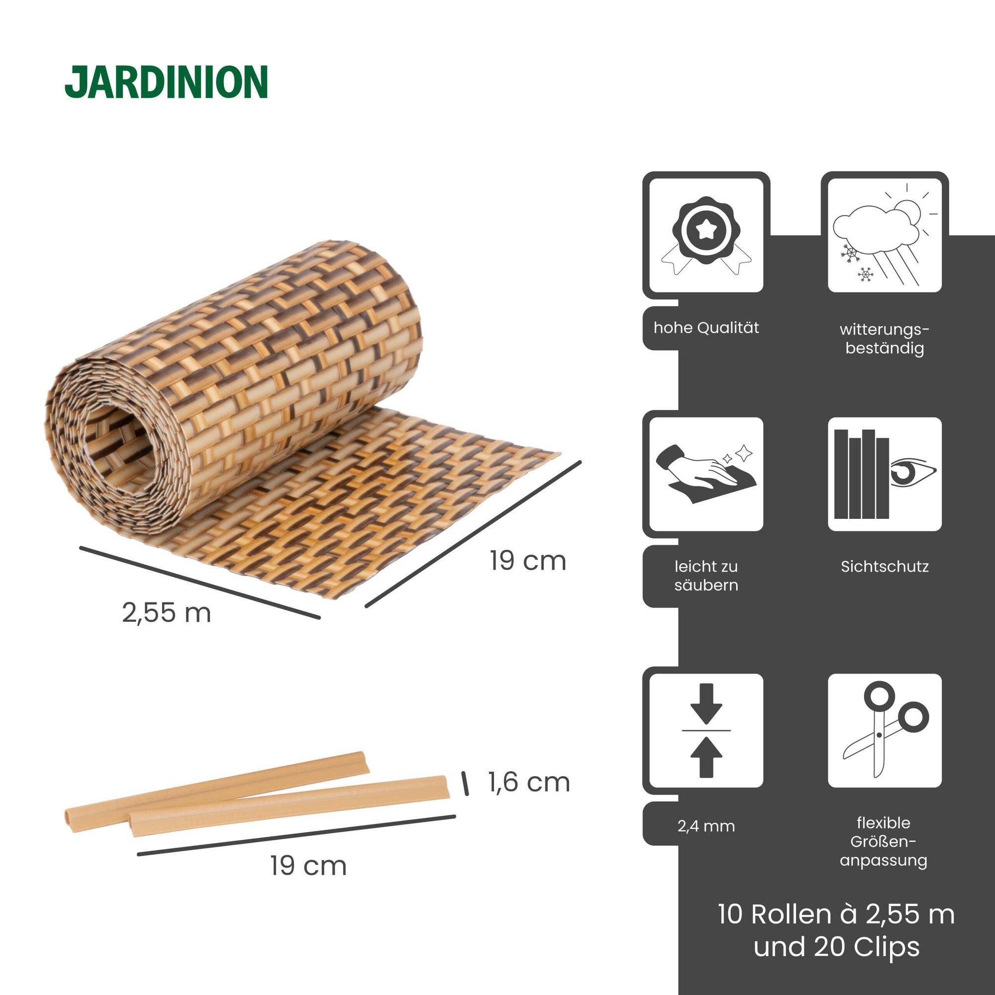 Jardinion Sichtschutzstreifen, (Sichtschutzstreifen, Doppelstabmattenzaun S günstig online kaufen