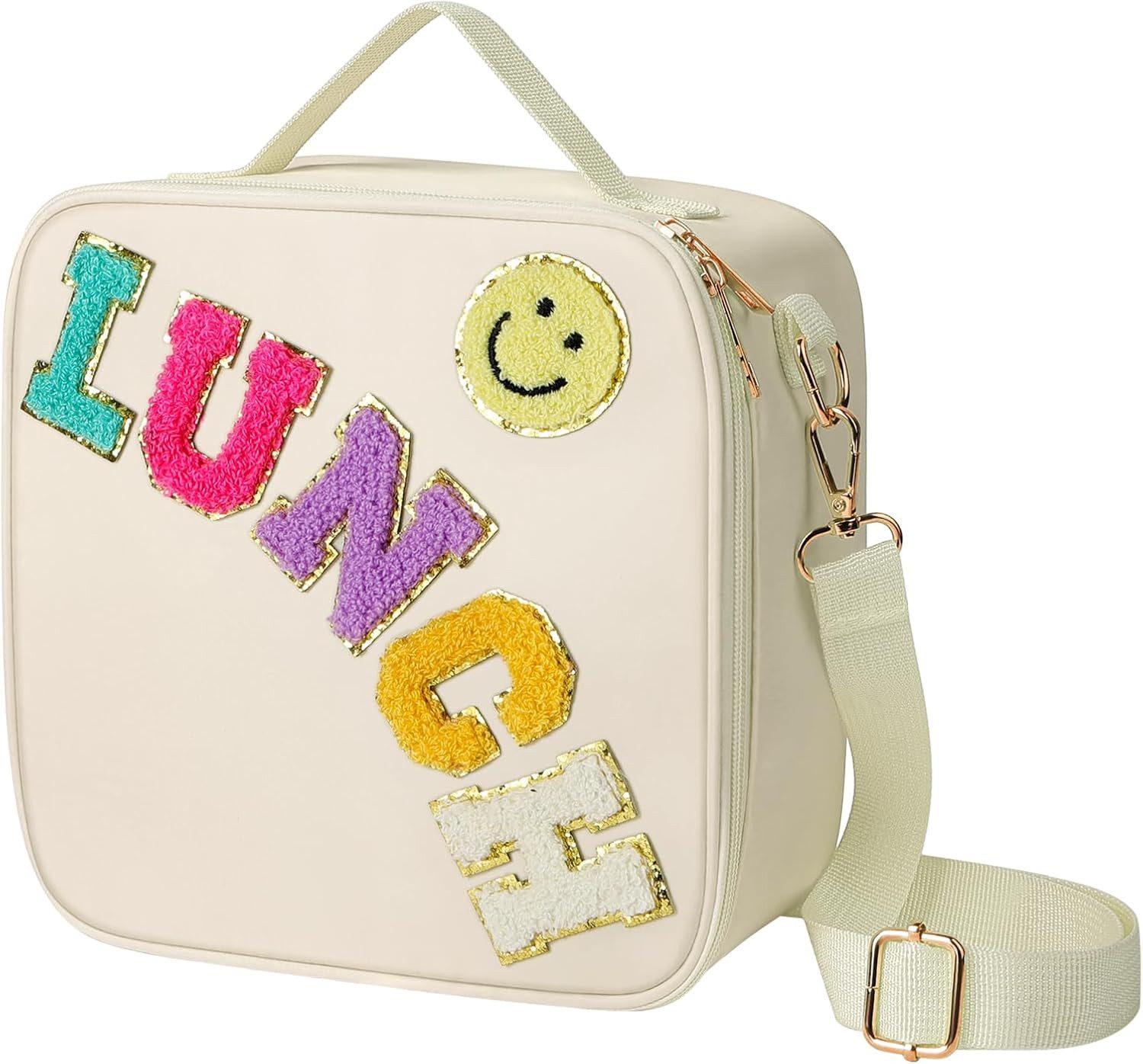 Diwzbyn Lunchbox Lunchbag Isoliert, Mit Verstellbarem Schulterriemen, Tragbar, Mit Folienfutter, Niedliches Design für Schule & Reisen