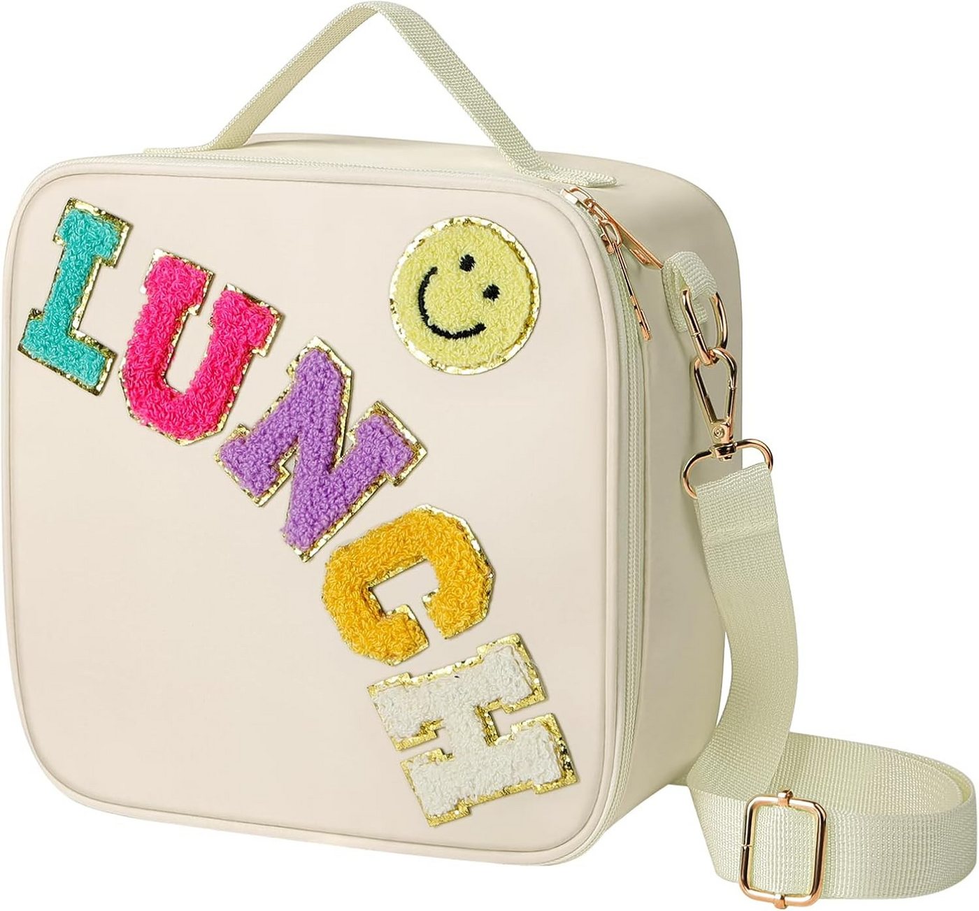 Diwzbyn Lunchbox Lunchbag Isoliert, Mit Verstellbarem Schulterriemen, Tragbar, Mit Folienfutter, Niedliches Design für Schule & Reisen