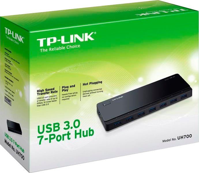 TP-Link 7-Port Hub USB UH700 3.0 cm 100 USB-Adapter,