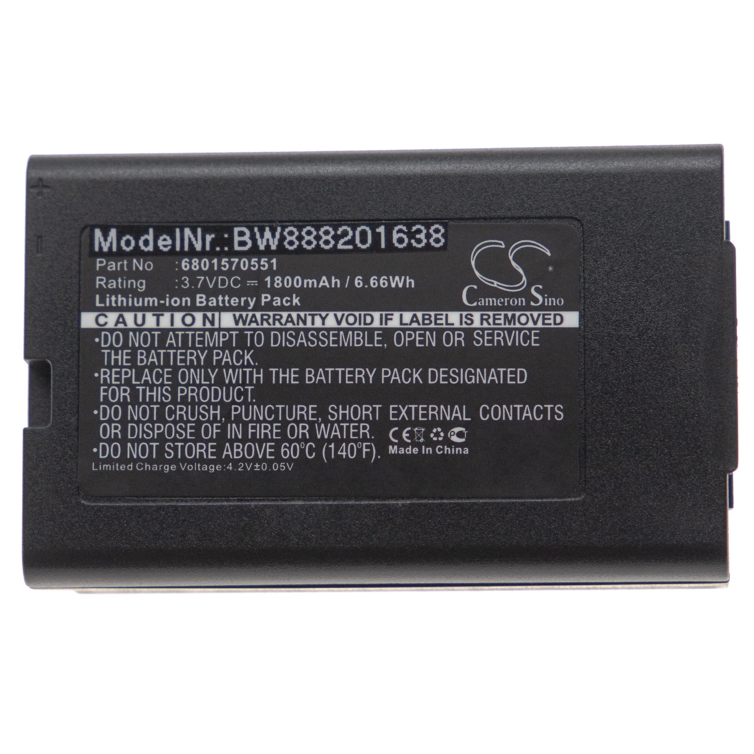 vhbw kompatibel mit Vectron B30, Mobilepro 2, Mobilepro, Mobilepro II Akku Li-Ion 1800 mAh (3,7 V)