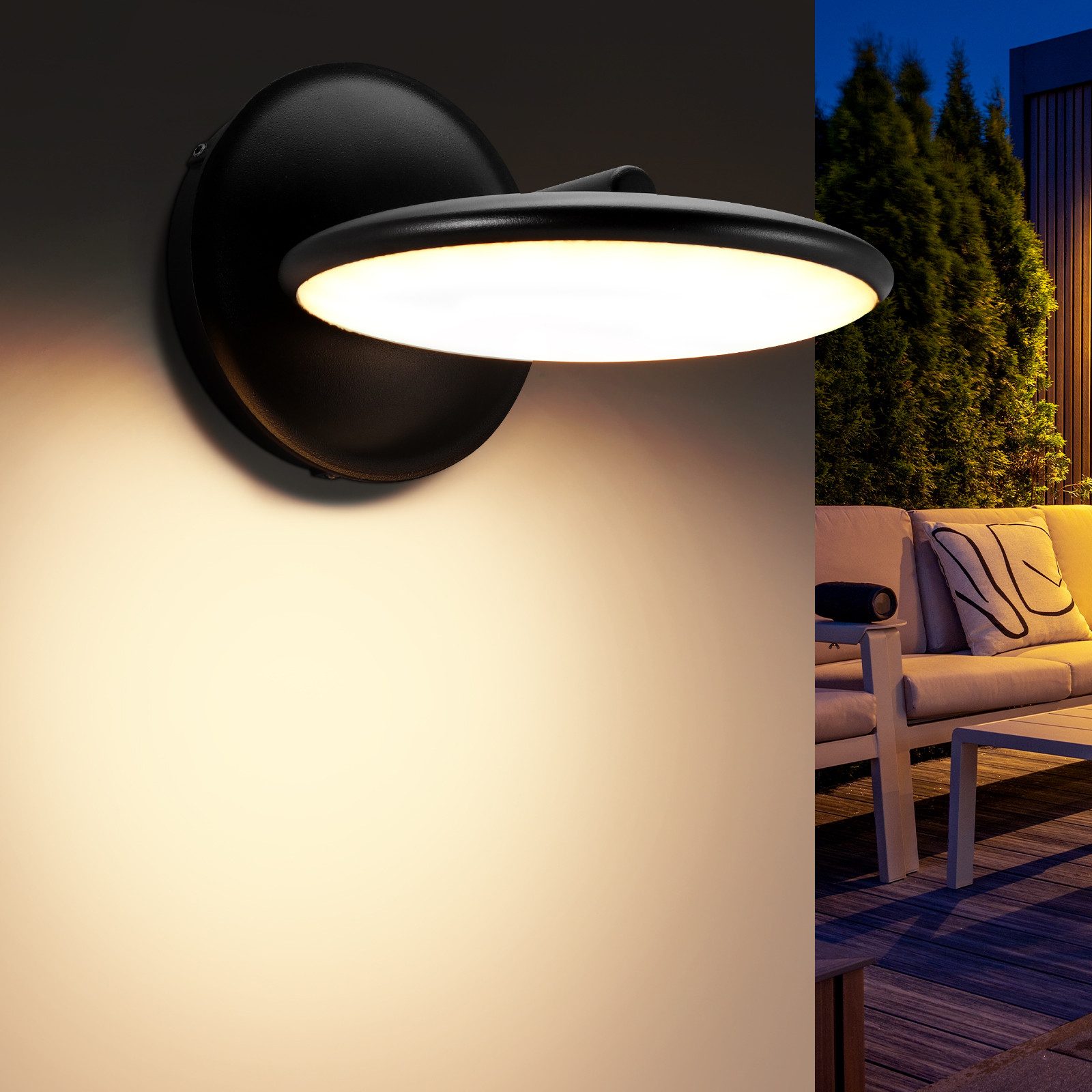 BlingBin LED Wandleuchte Aussenlampe Wand, Wandleuchte 12W drehbare Außen-/ günstig online kaufen