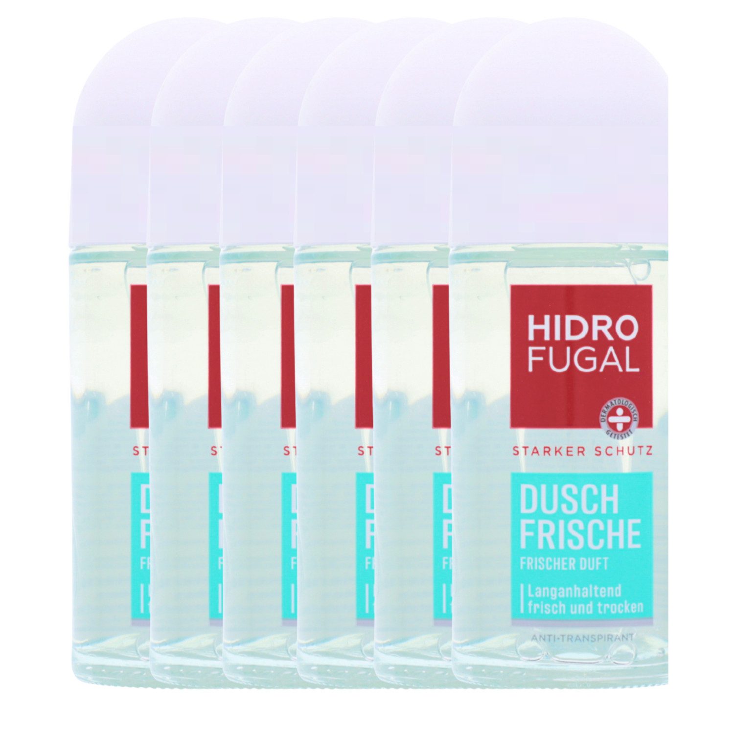 Hidrofugal Deo-Roller 6 x Hidrofugal DUSCH FRISCHE Deo Roll-on je 50ml Antitranspirant Frisc