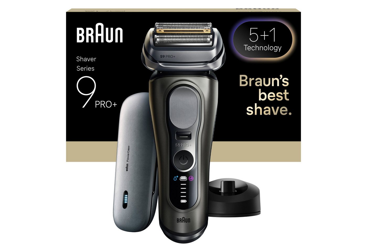 Braun Elektrorasierer Series 9 9625s, integrierter Präzisionstrimmer, Pro-SensoAdapt, 5+1 ultradünne Präzisionsklingen, Ladeetui