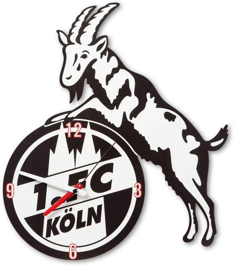 1. FC Köln Dekoobjekt Wanduhr Logo Metall