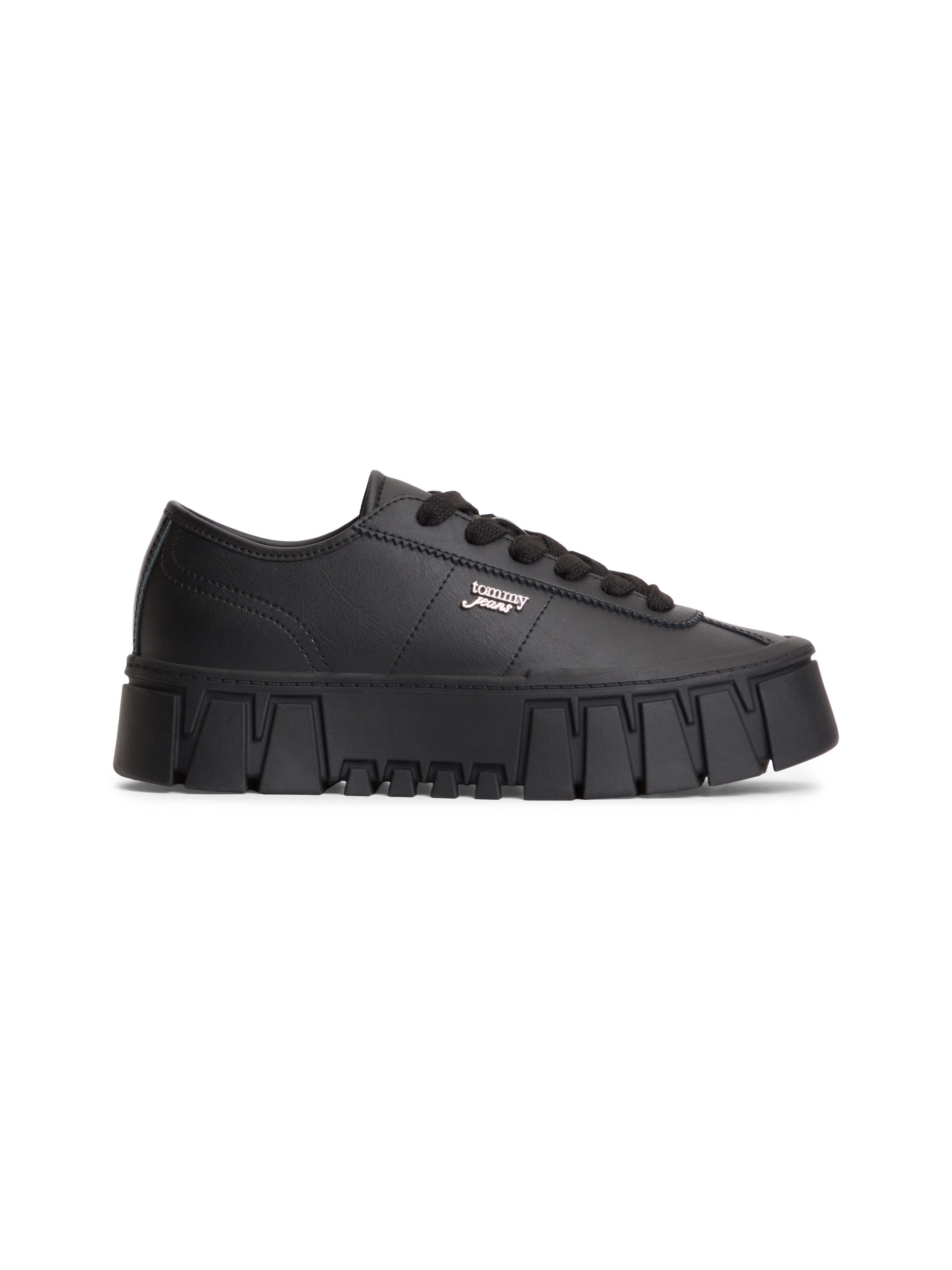 Tommy Jeans TJW PLATFORM SNEAKER LEATHER LC Plateausneaker Schnürschuh, Halbschuh, Freizeitschuh mit seitlichem Logoschriftzug – Bild 4 von 5