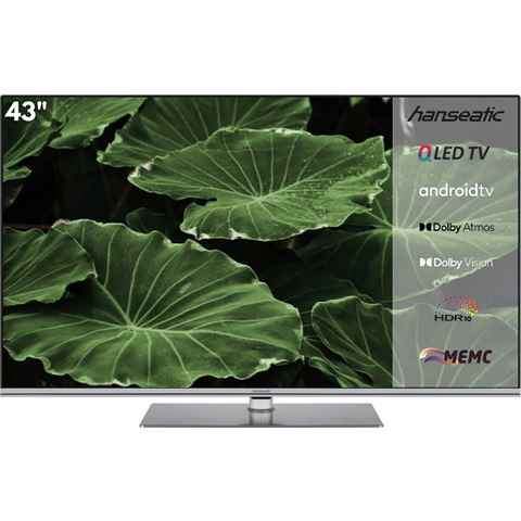 Hanseatic 43Q850UDS QLED-Fernseher (108 cm/43 Zoll, 4K Ultra HD, Android TV, Smart-TV)