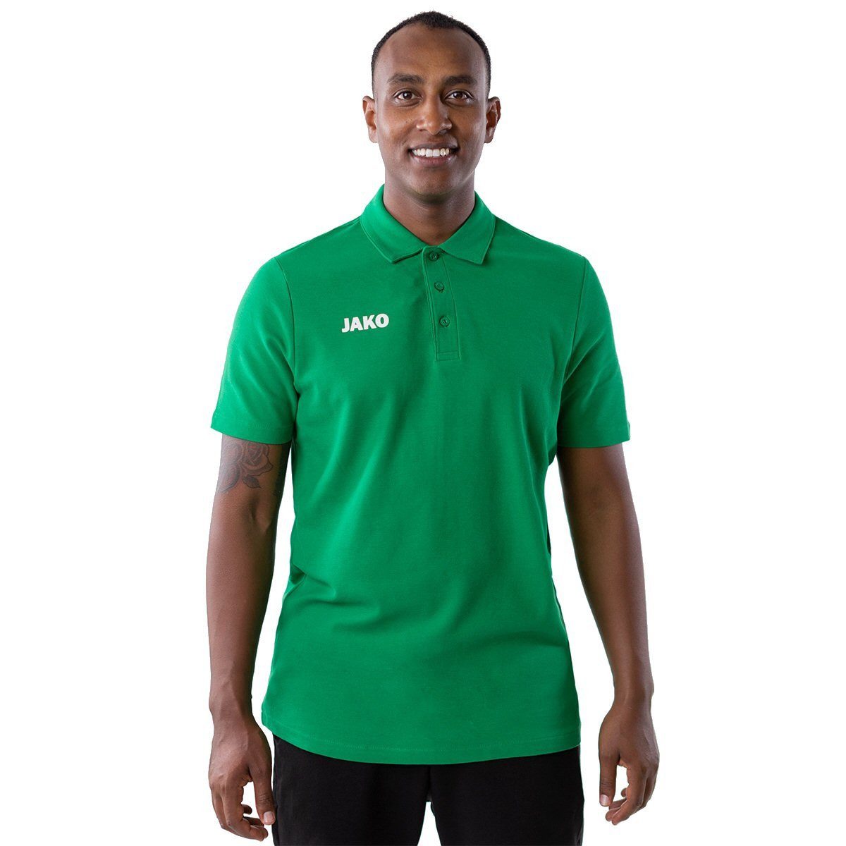 Jako Poloshirt Base (100% Baumwolle) grün Herren