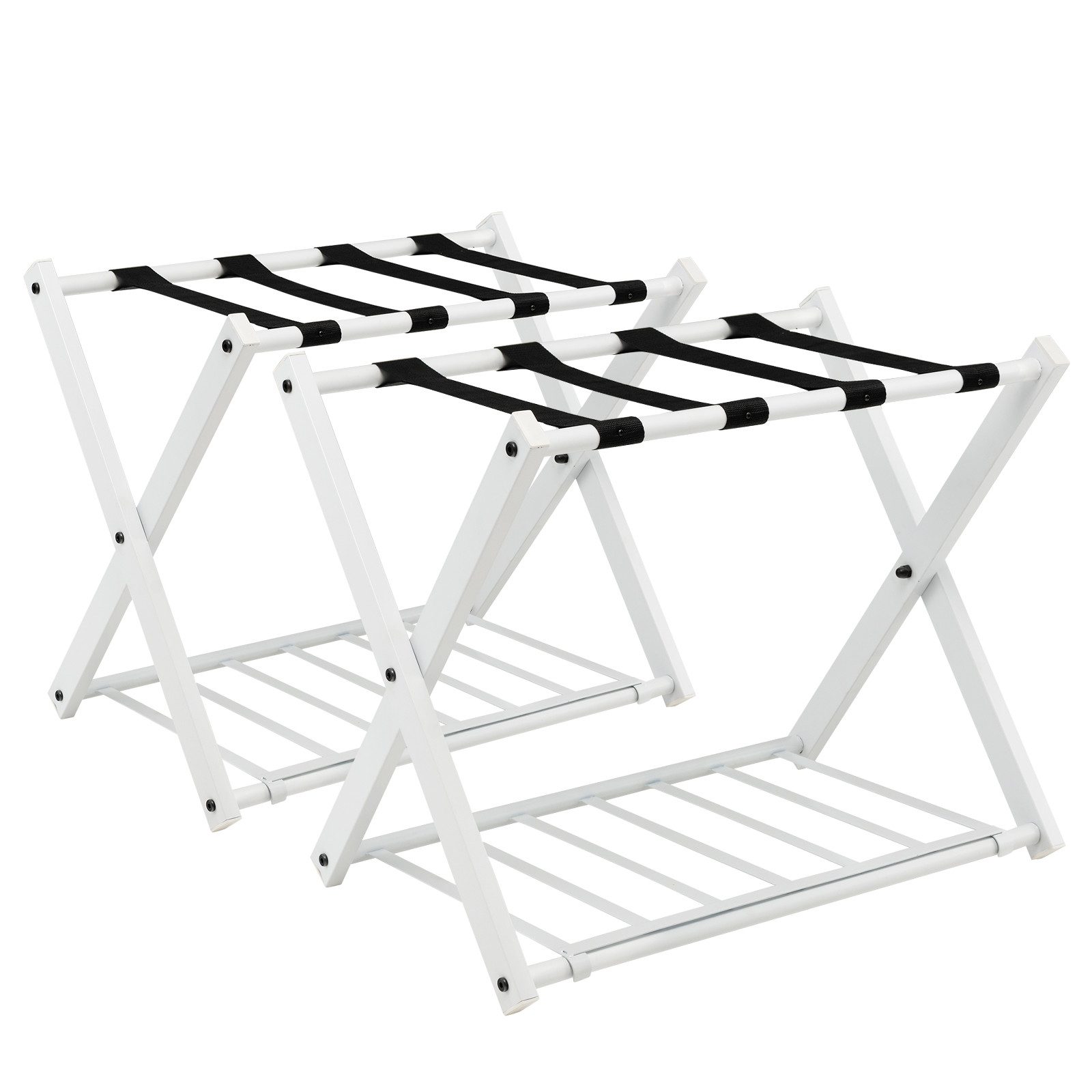 COSTWAY Kastenständer Gepäckablage Metall, 2-tlg.