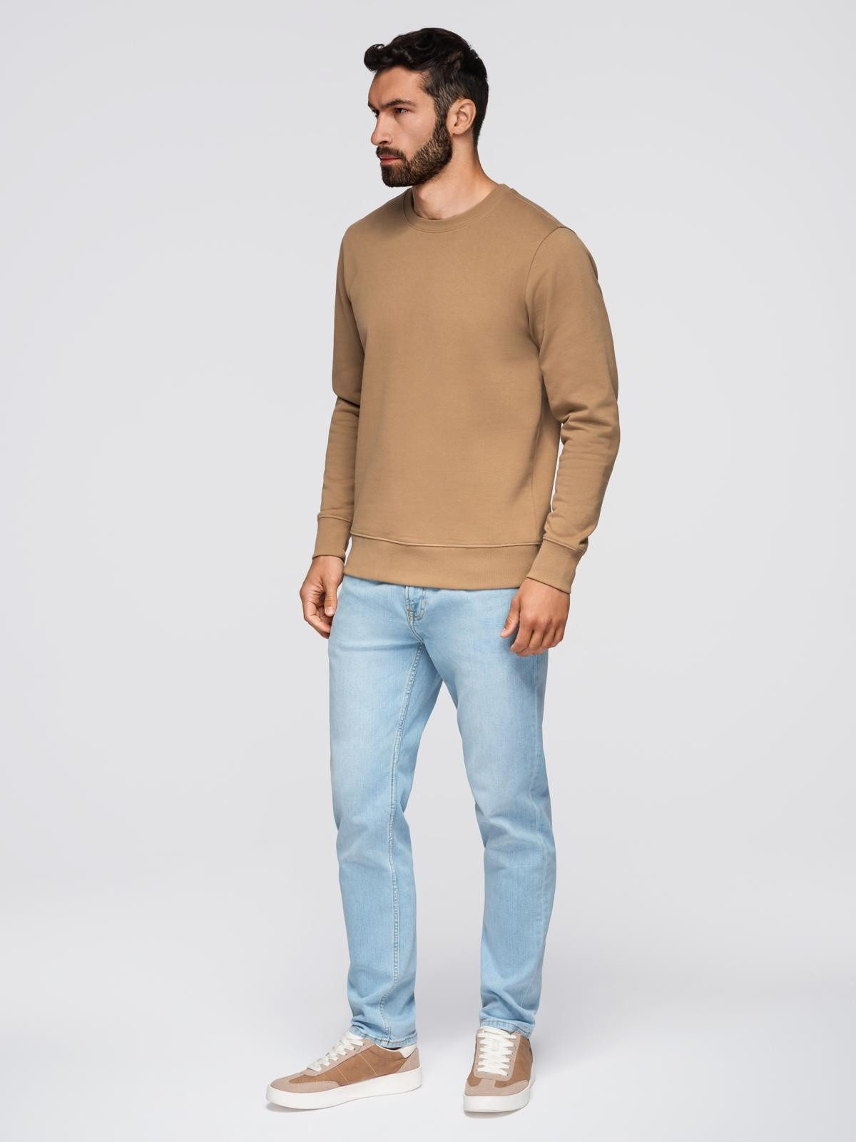 OMBRE Sweatshirt Herren BasicSweatshirt mit Rundhalsausschnitt