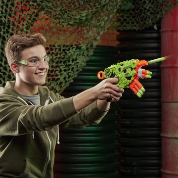 Hasbro Blaster N-Strike Zombie Alternator, Einzelfeuer, Zwei-Schuss-Multi-Feuer und Drei-Schuss-Multi-Feuer. Mit