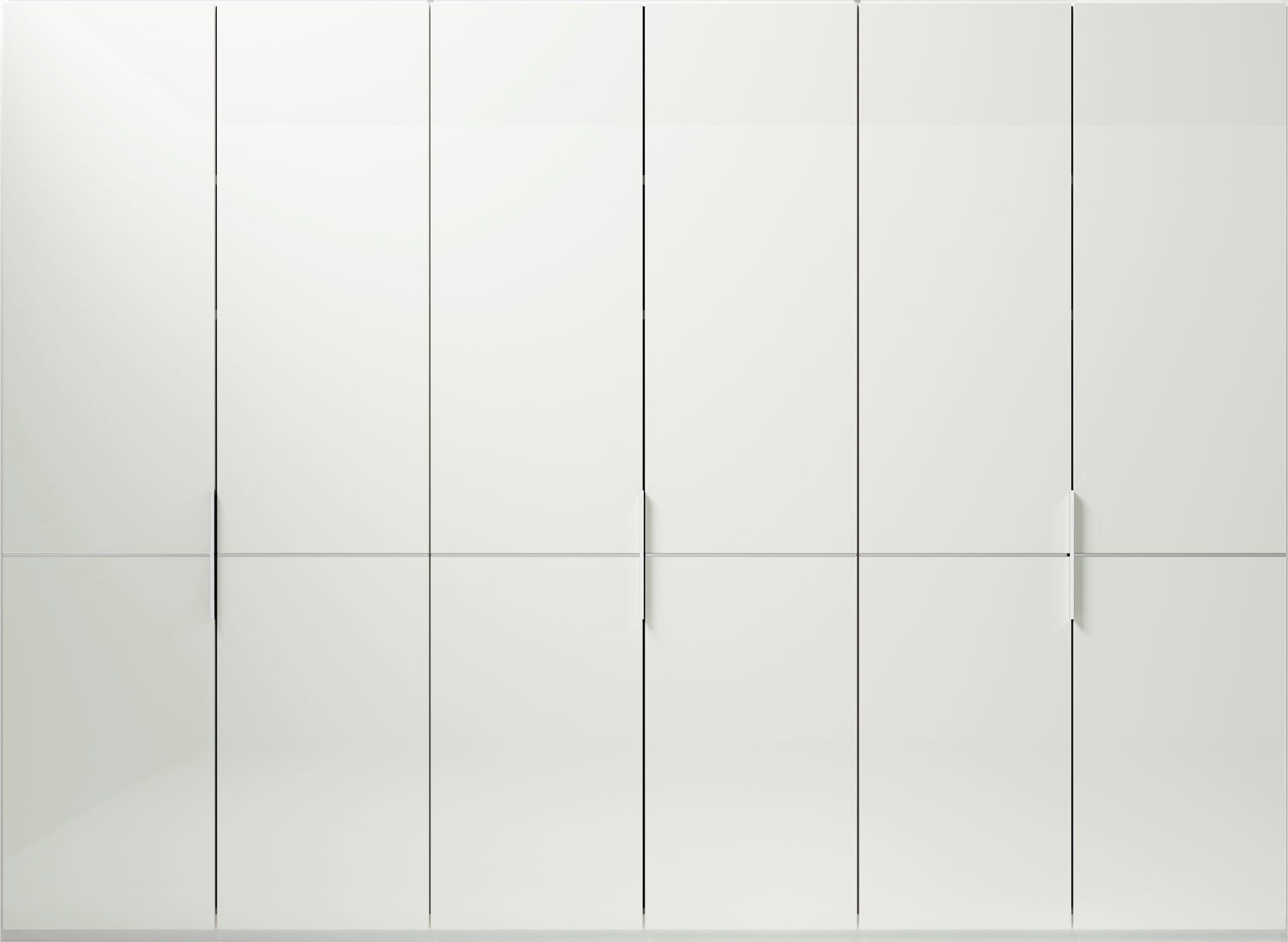Musterring Kleiderschrank Imola W Einlegeböden und Kleiderstangen,mit Glastüren und Aufleistung in Chrom