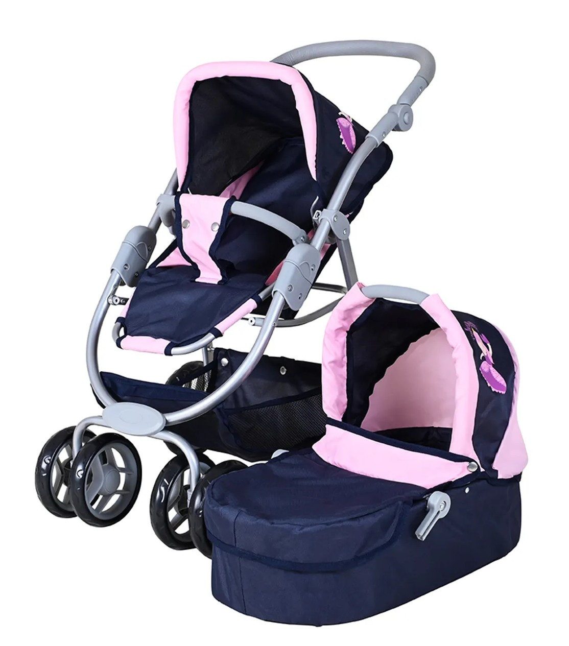 Knorrtoys® Puppen Accessoires-Set Knorrtoys 90742 - Kombi-Puppenwagen Coco Princess Blue, mit Zubehör...
