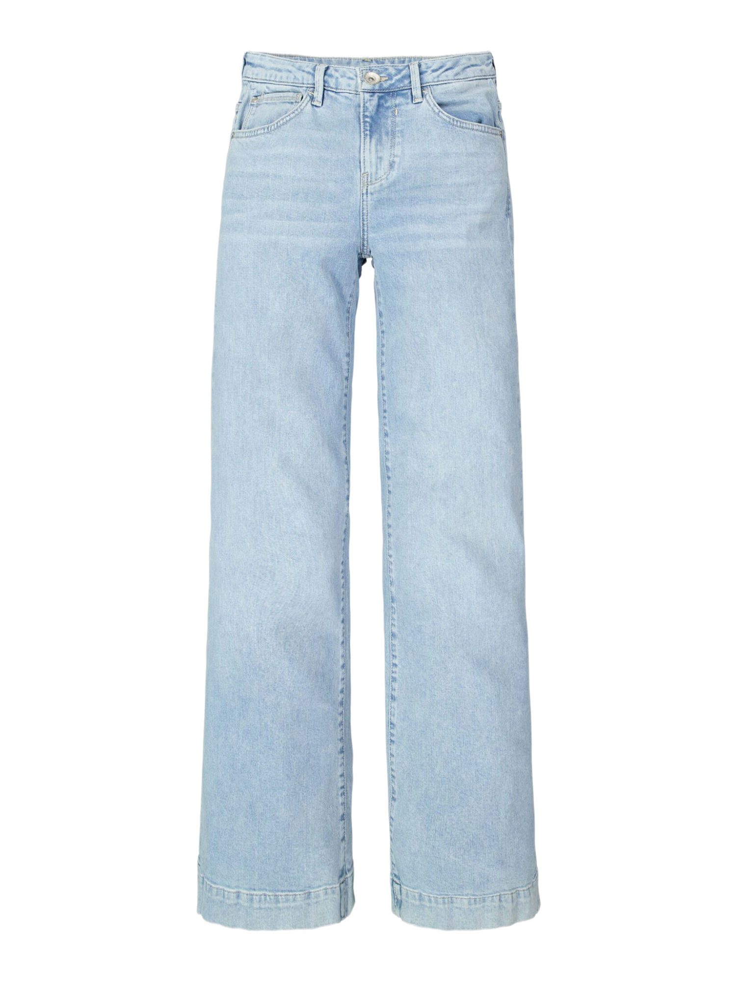 Garcia Stoffhose blau,Casual,Baumwolle,Unifarben,Wide Leg,Hoch