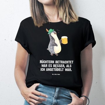 Mr. & Mrs. Panda T-Shirt Pinguin Bier - Schwarz - Geschenk, Oktoberfest, Nachthemd, Shirt, Fra (1-tlg)