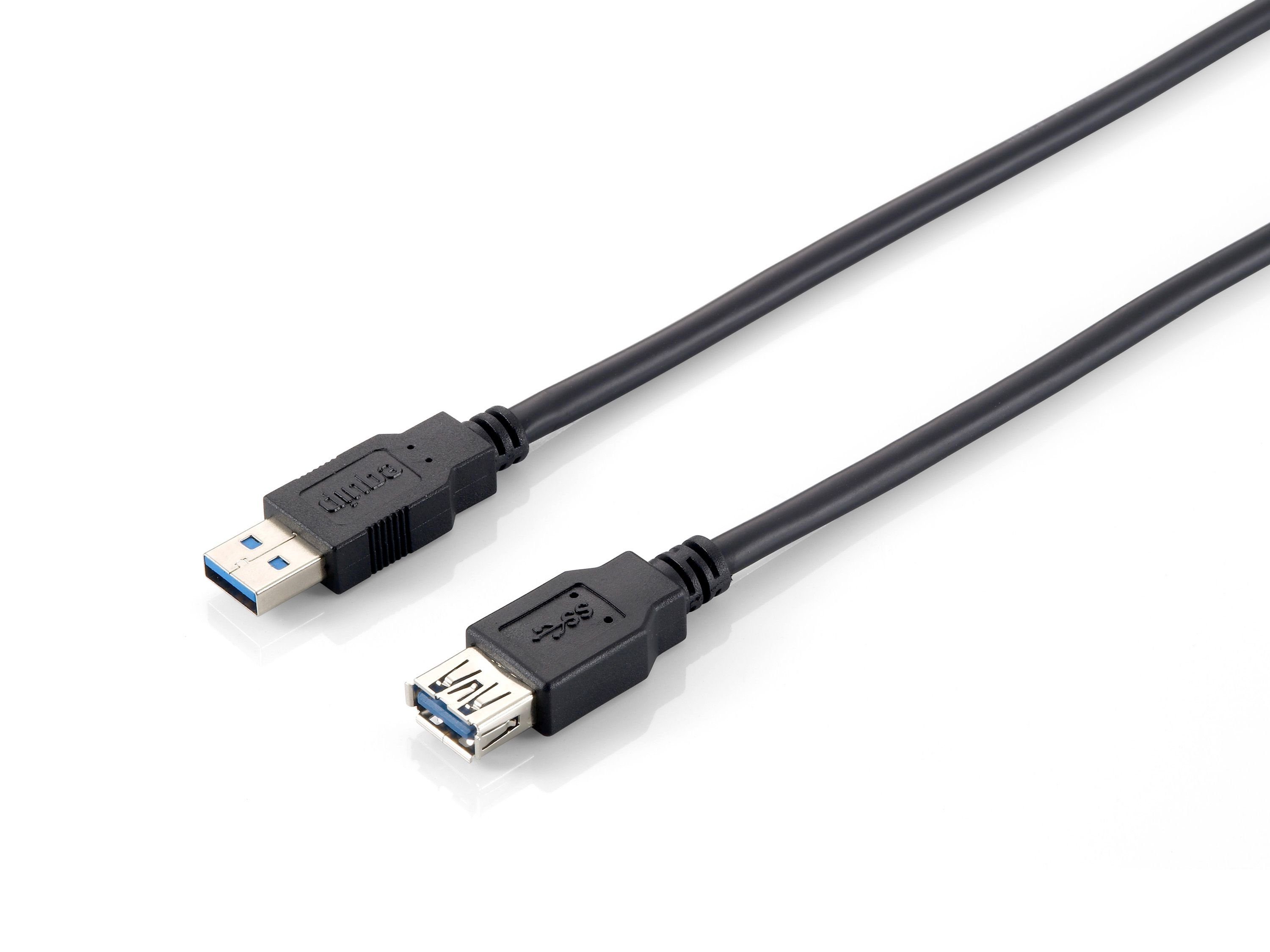 A -> A Equip schwarz 3.0 USB Equip 3.00m Klemmen Kabel St/Bu Polybeute