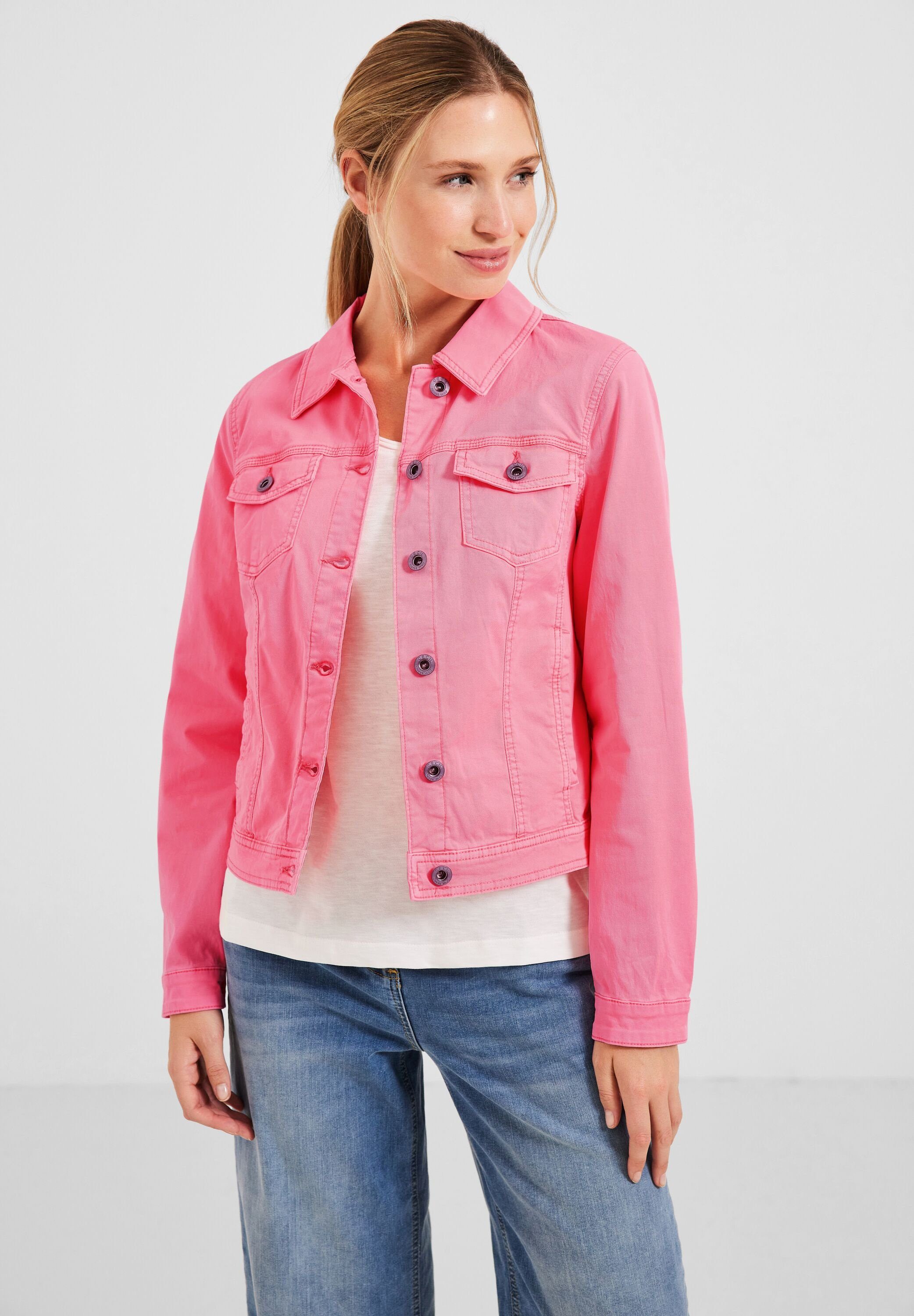 Jeansjacke pink Farbige soft neon Jeansjacke Cecil