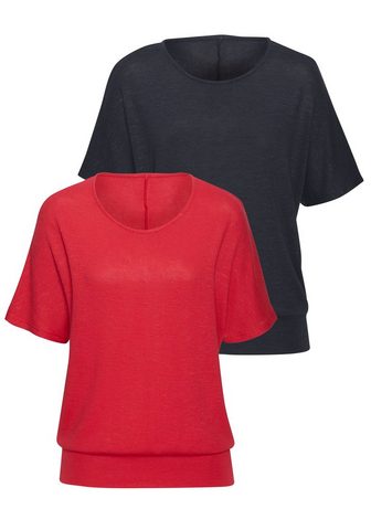  Vivance Kurzarmshirt su platus Bund iš...