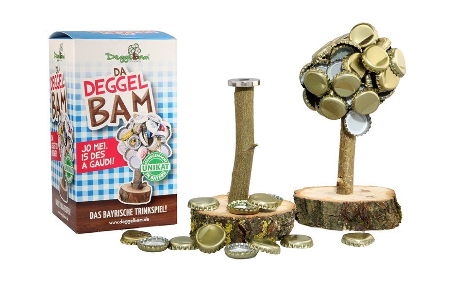 Deggelbam Magnethalter Das Original! Deckelbaum Kronkorkenhalter Magnetbaum (Geburtstagsgeschenk Männergeschenk, Weihnachtsgeschenk Vatertagsgeschenk), Handgemacht in Bayern / Einzigartig / Hingucker / Super praktisch
