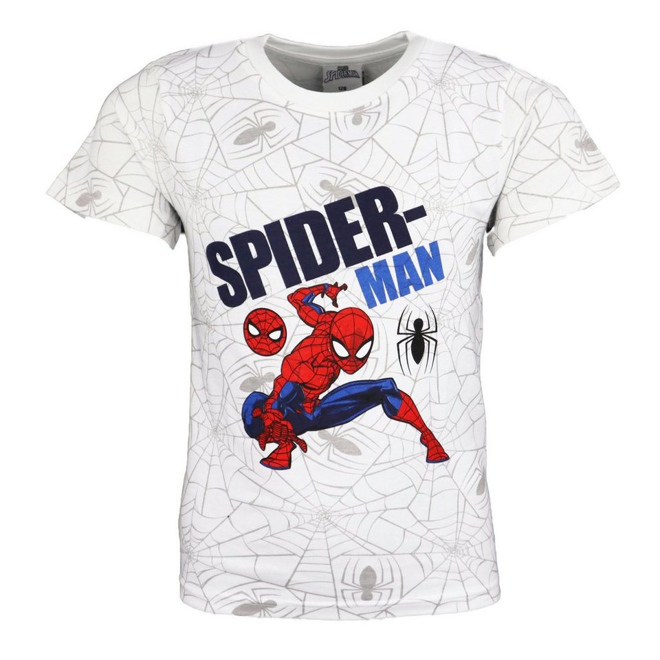 100% Motiv Print-Shirt Das MARVEL Marvel T-Shirt Gr. bis Spiderman Kinder Baumwolle, 134, von tolle ist 104 Marvels ein echter Jungen Spiderman
