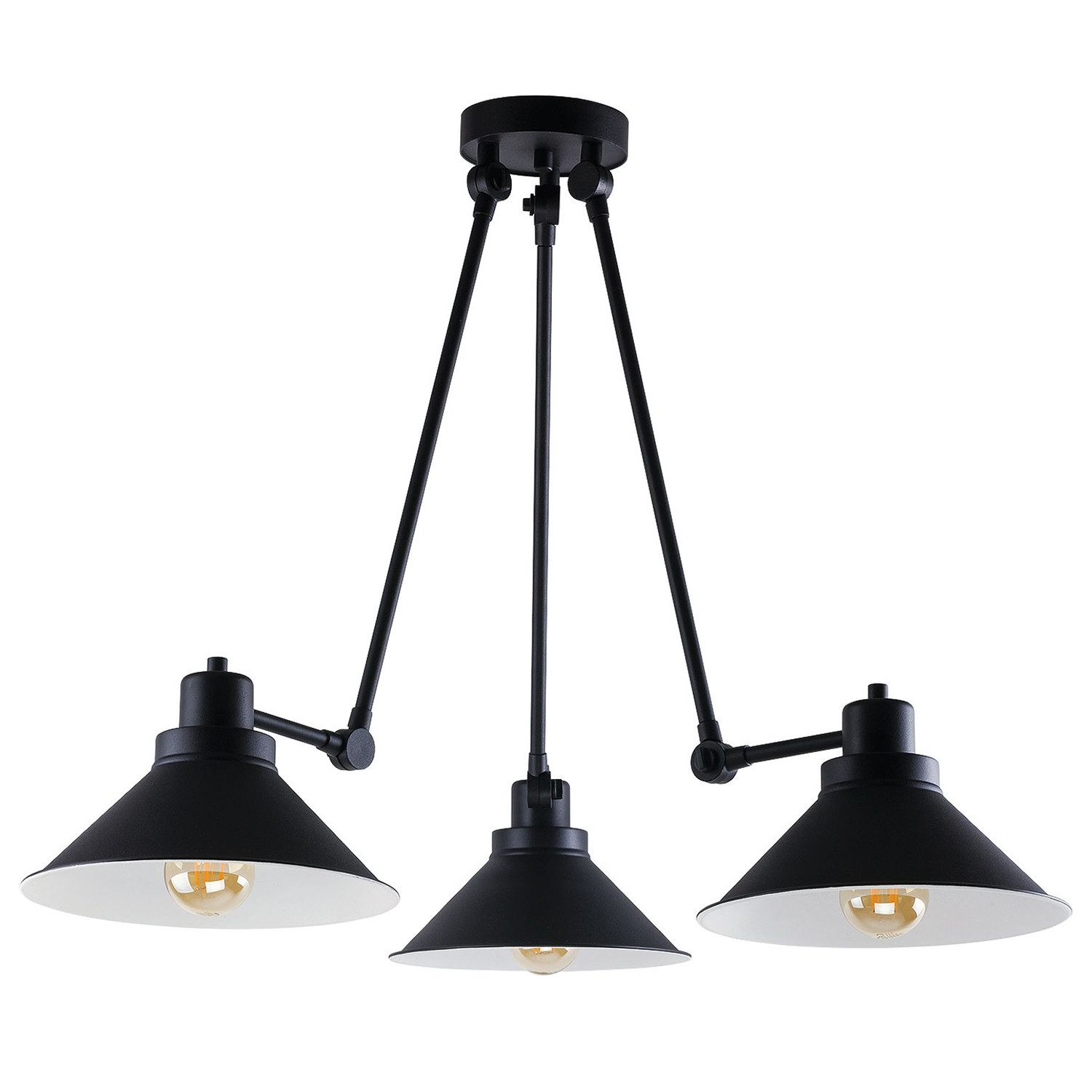 Licht-Erlebnisse Deckenleuchte SIMONA, ohne Leuchtmittel, Deckenlampe Metall Industrial Look 3-flammig E27 Küche