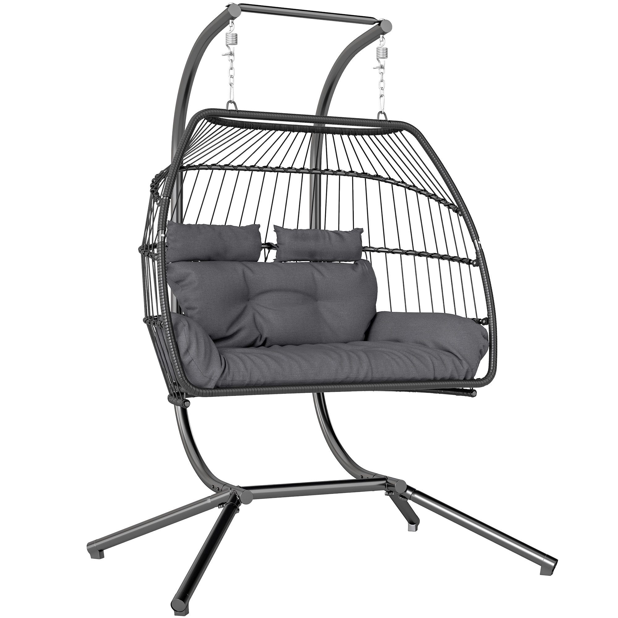 Outsunny Schaukelstuhl mit Kissen, ergonomisch, für günstig online kaufen