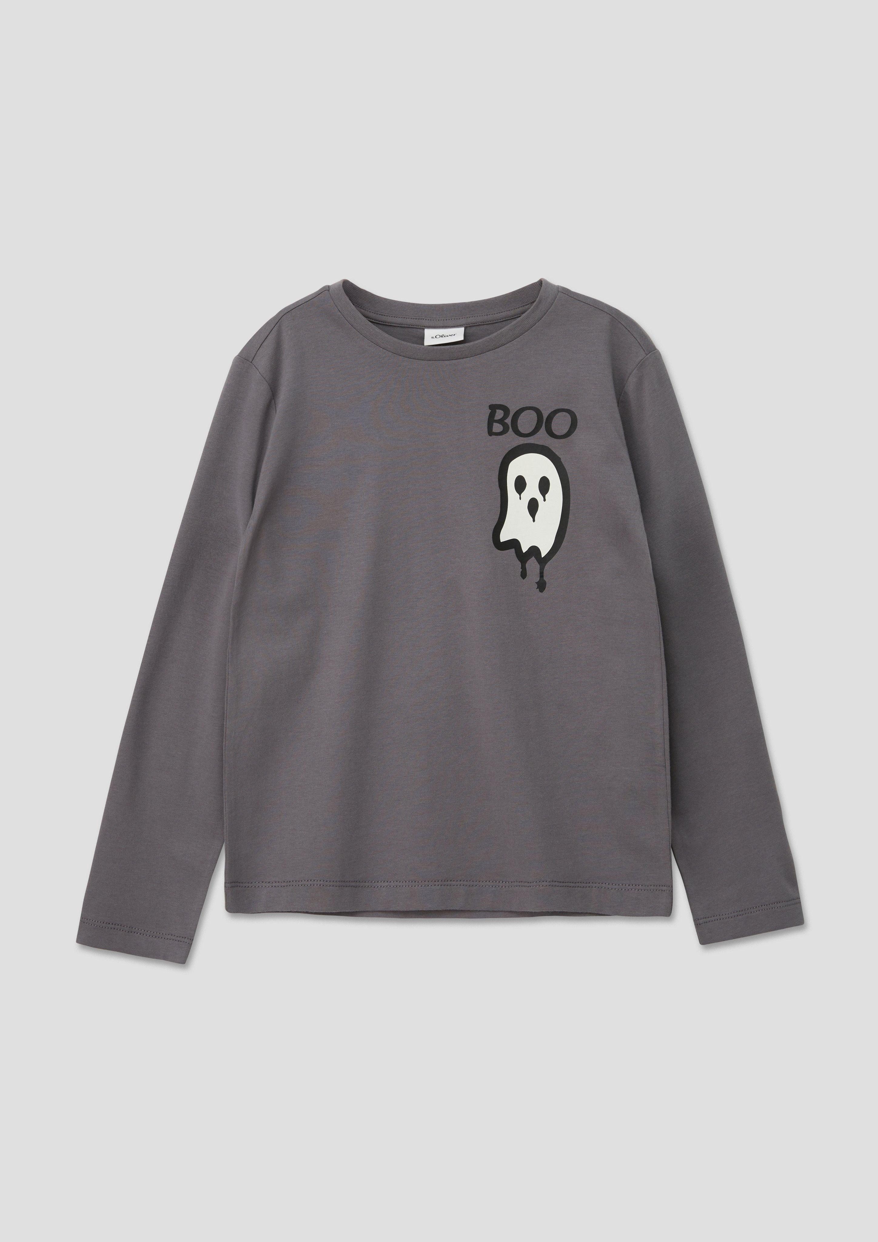 Langarmshirt Unisex Longsleeve mit Halloween-Print