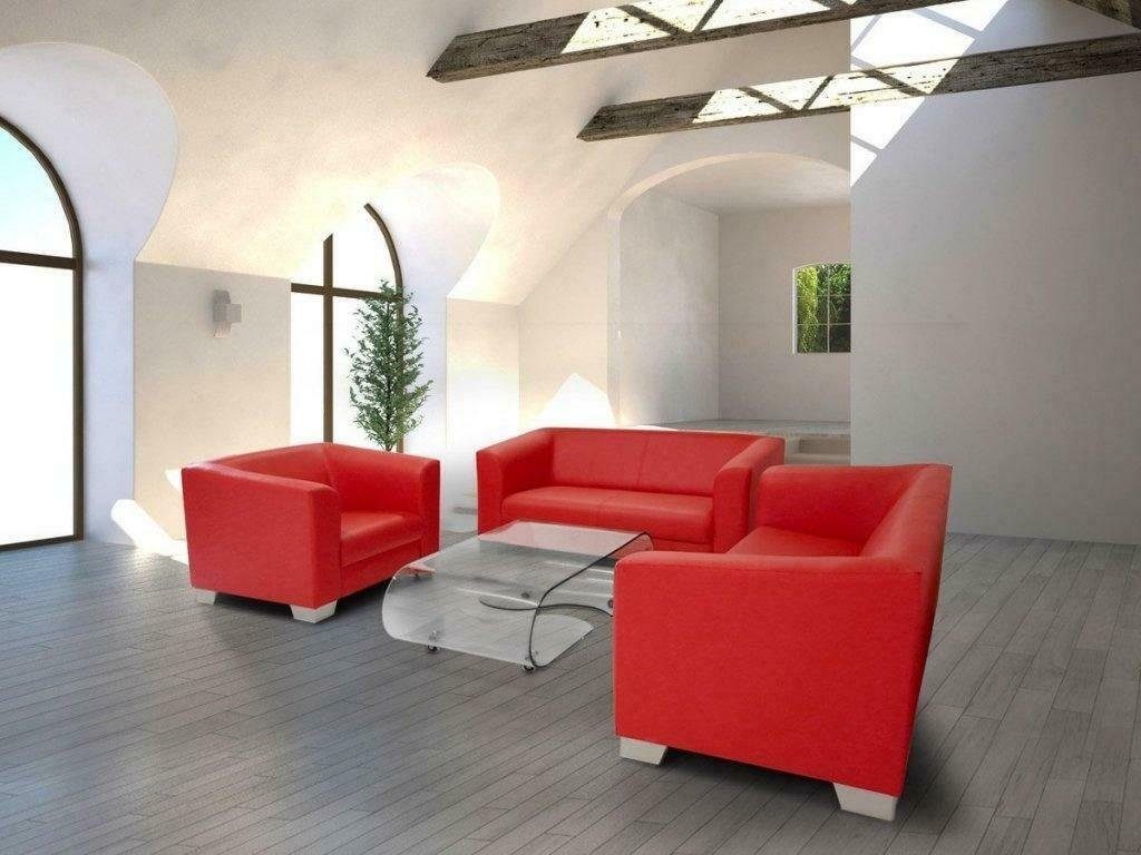 JVmoebel Sofa Moderne Rote Sofagarnitur 3+2+1 Set Luxus Sitzer Couch Möbel Neu, Made in Europe
