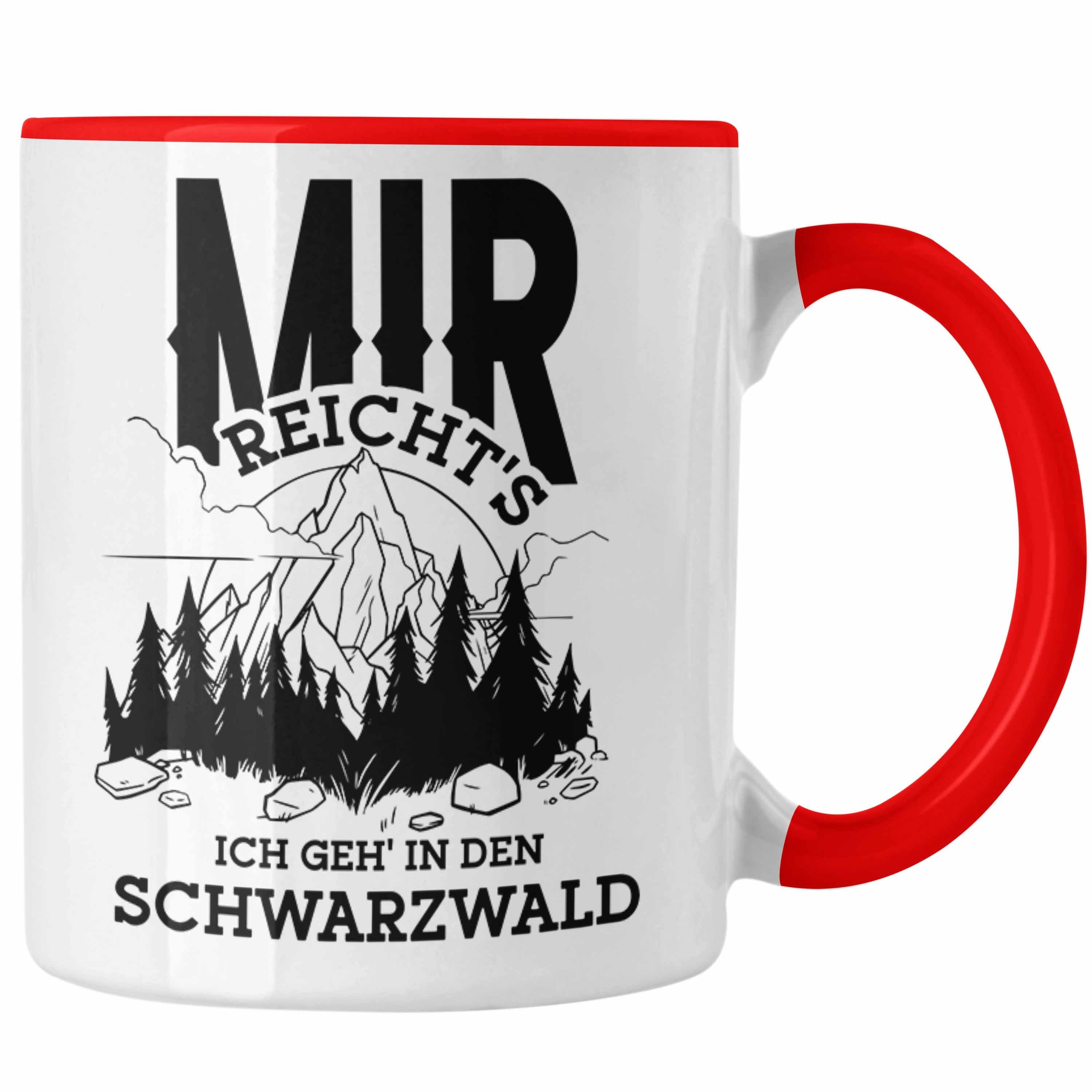 Naturfre Spruch Rot Tasse Tasse Trendation Schwarzwald lustigem - mit Wanderer für Geschenk