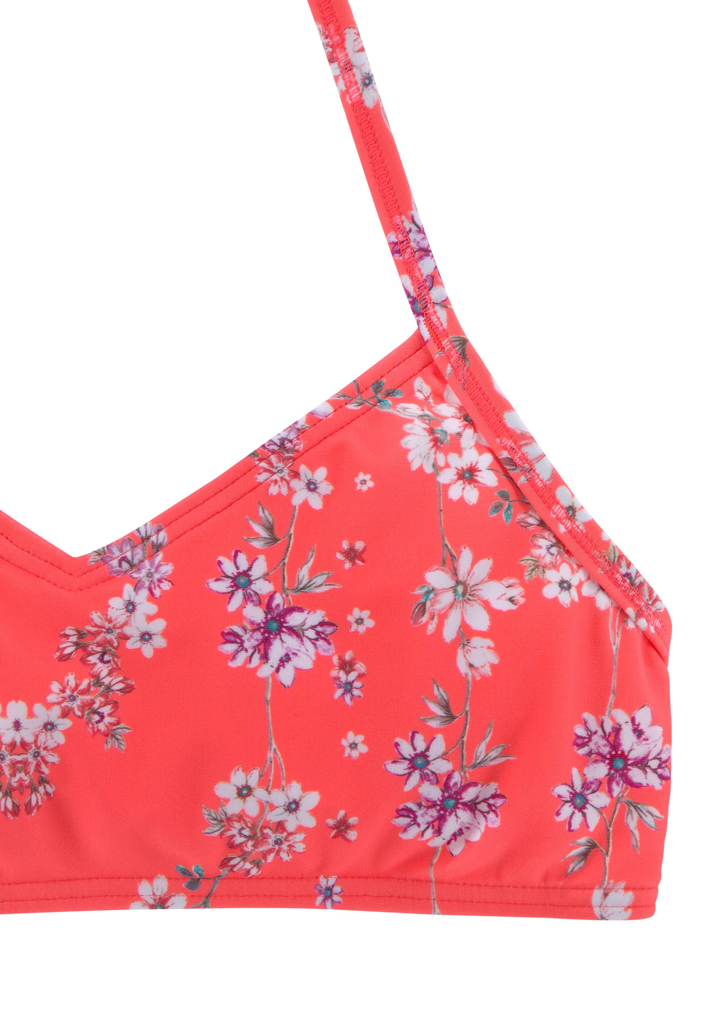 mit Ditsy Sunseeker orange sommerlichem Bustier-Bikini Print Kids