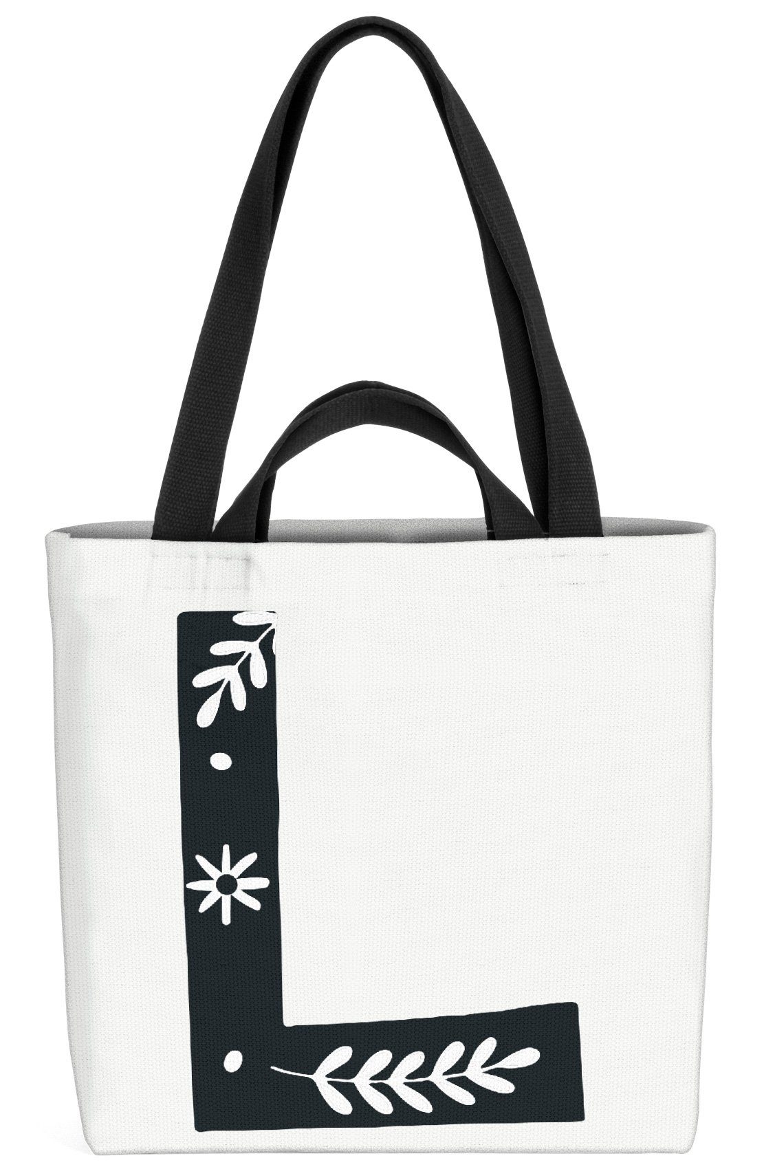 VOID Henkeltasche (1-tlg), L Buchstaben Natur ABC Buchstaben Pflanzen Frühling Paare Pärchen Ini