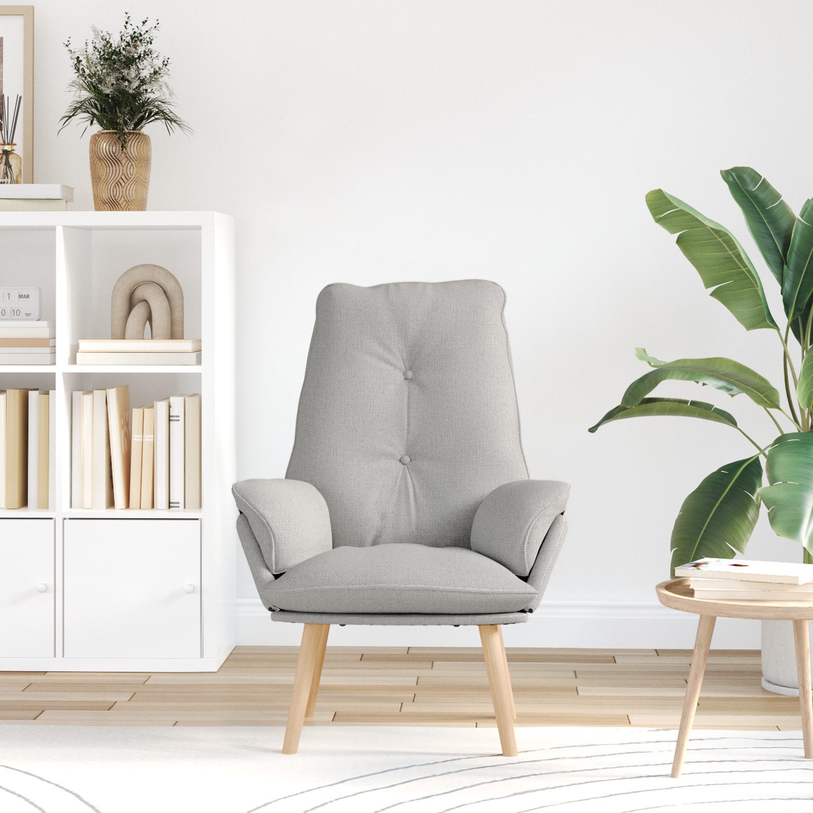 vidaXL Sessel Entspannungsstuhl Wolken-Grau Stoff (1-St) günstig online kaufen