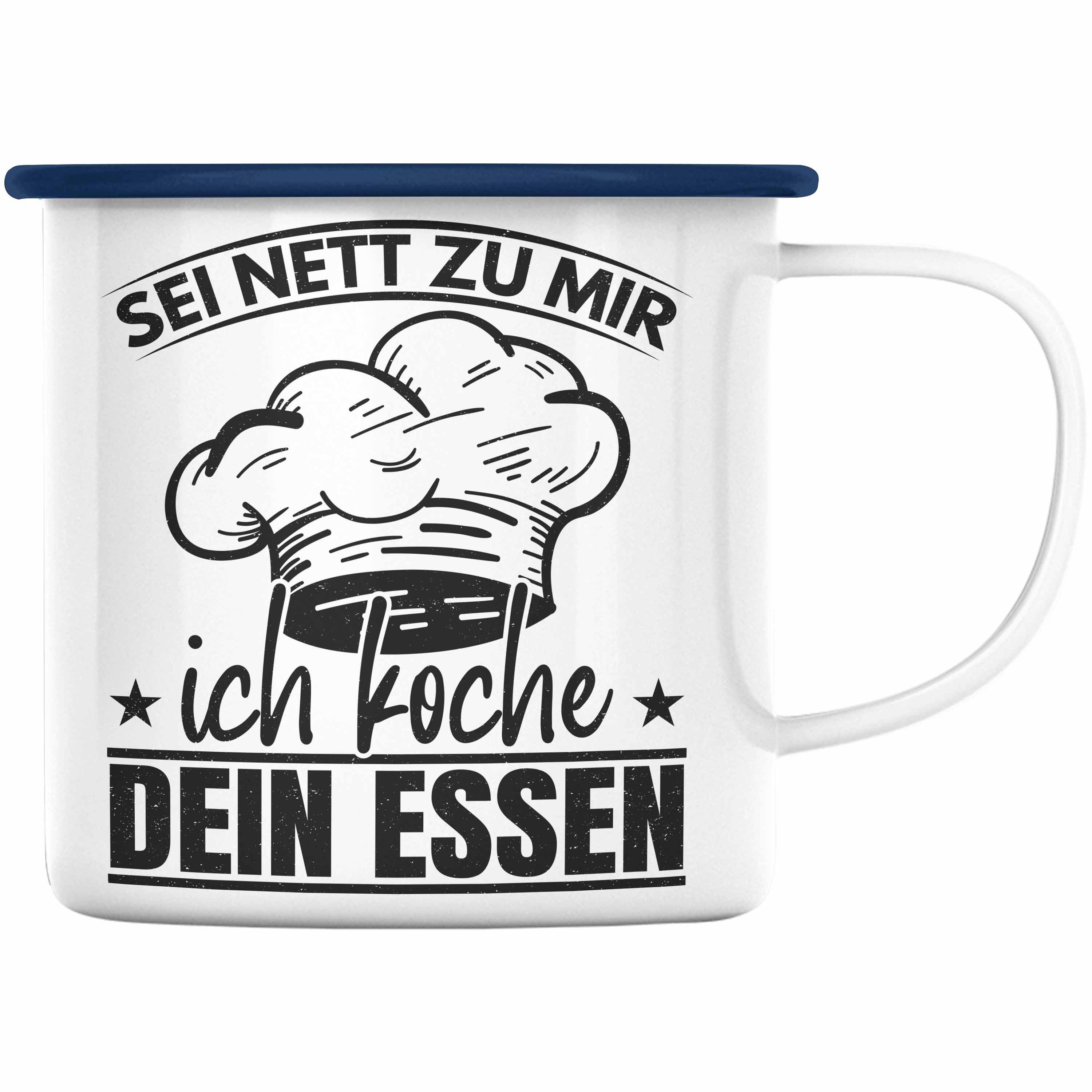 Trendation Thermotasse Trendation Koch Geschenk Emaille Tasse
